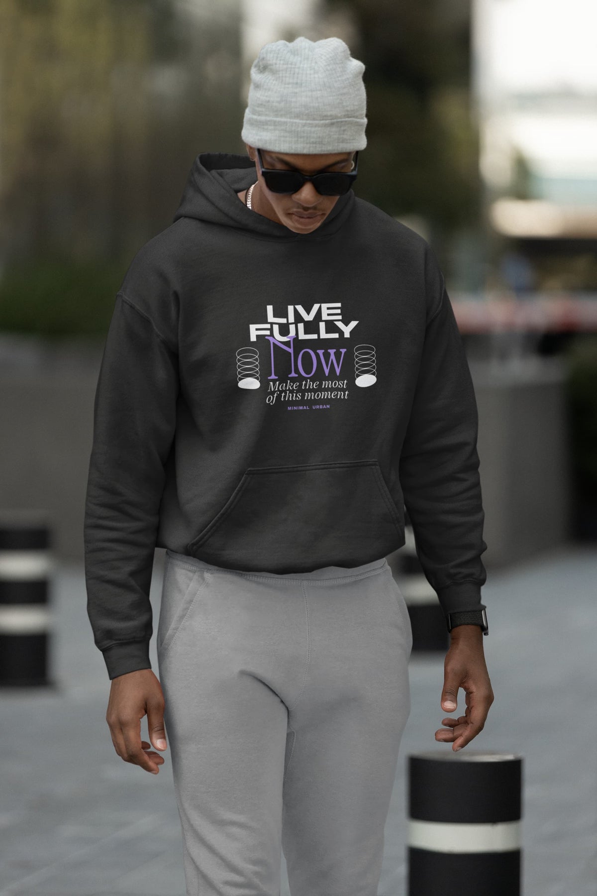 MENS BLACK HOODIES