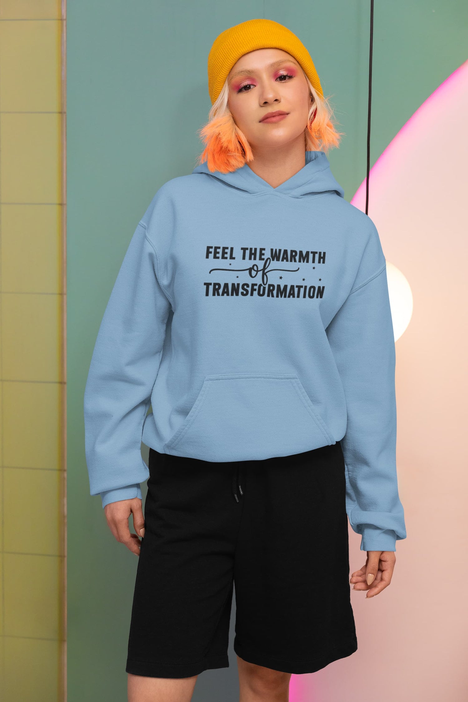 WOMENS BABY BLUE HOODIES 