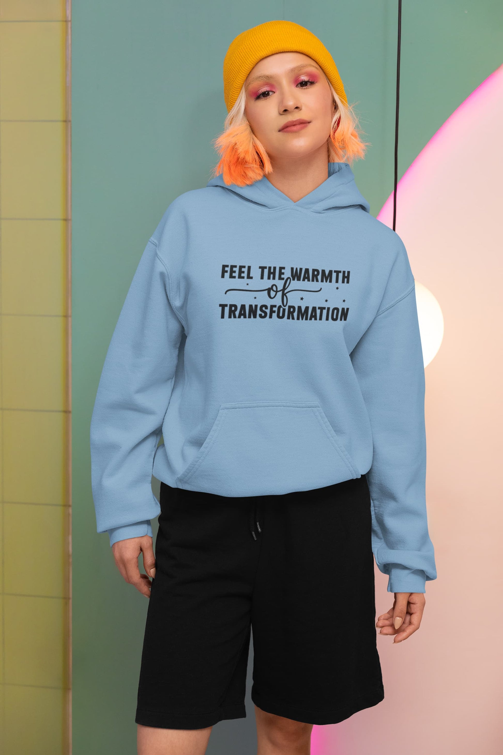 WOMENS BABY BLUE HOODIES 