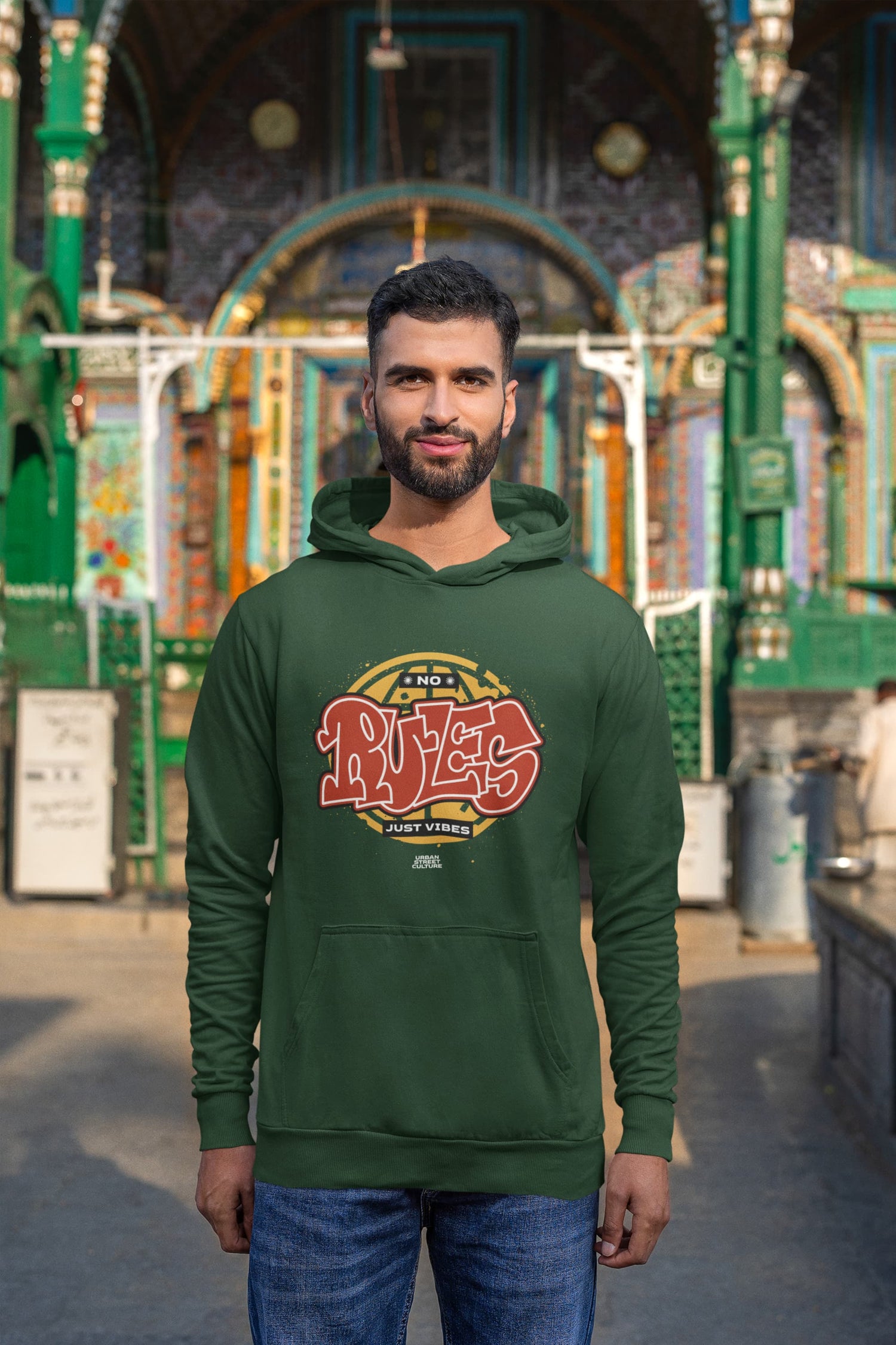 MENS OLIVE GREEN HOODIES