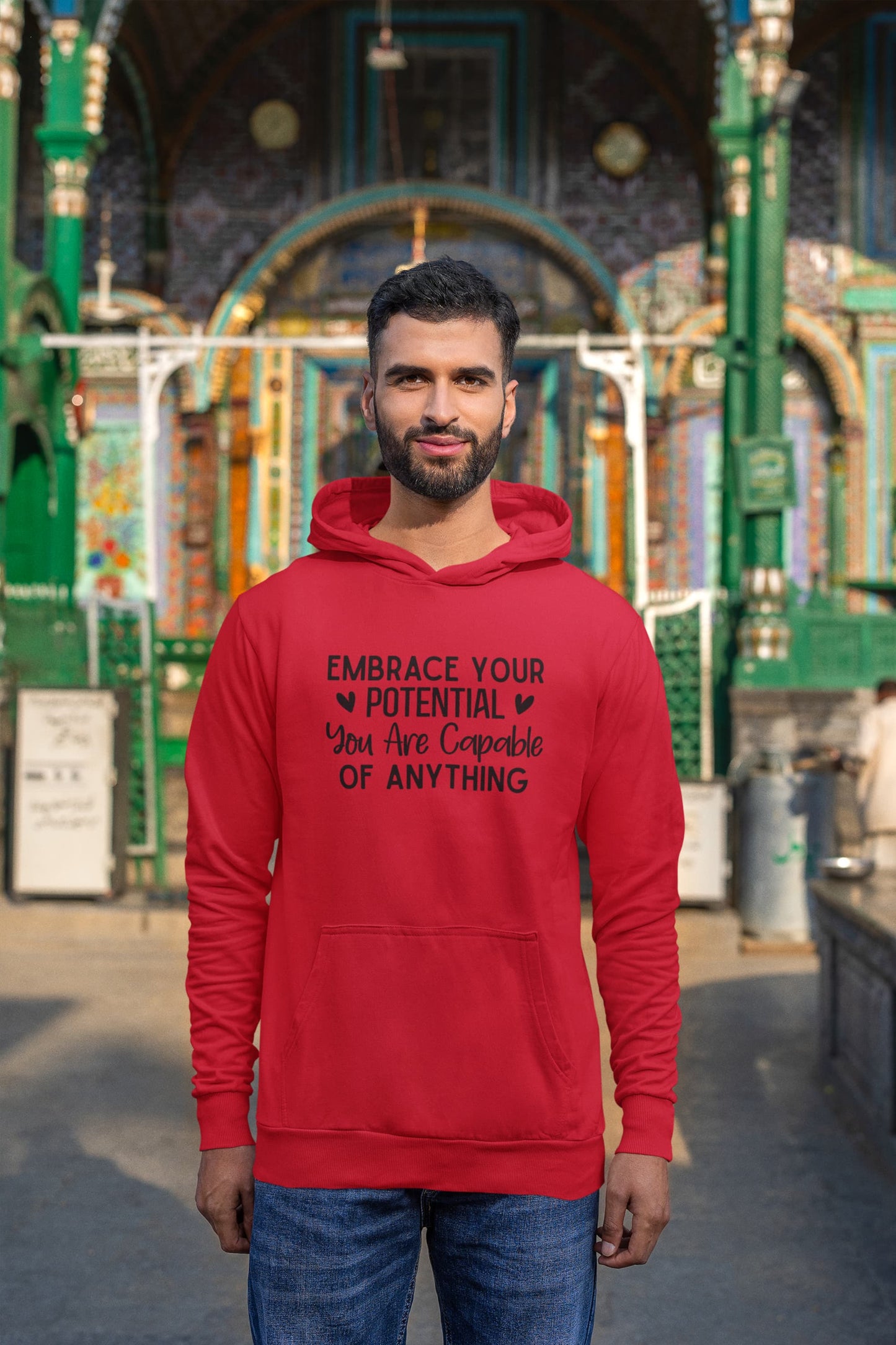 MENS RED HOODIES 