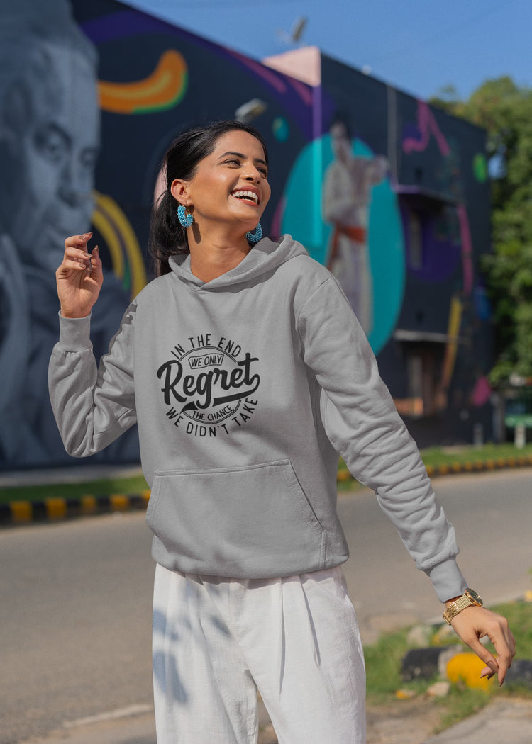 WOMENS MELANGE GREY HOODIES 