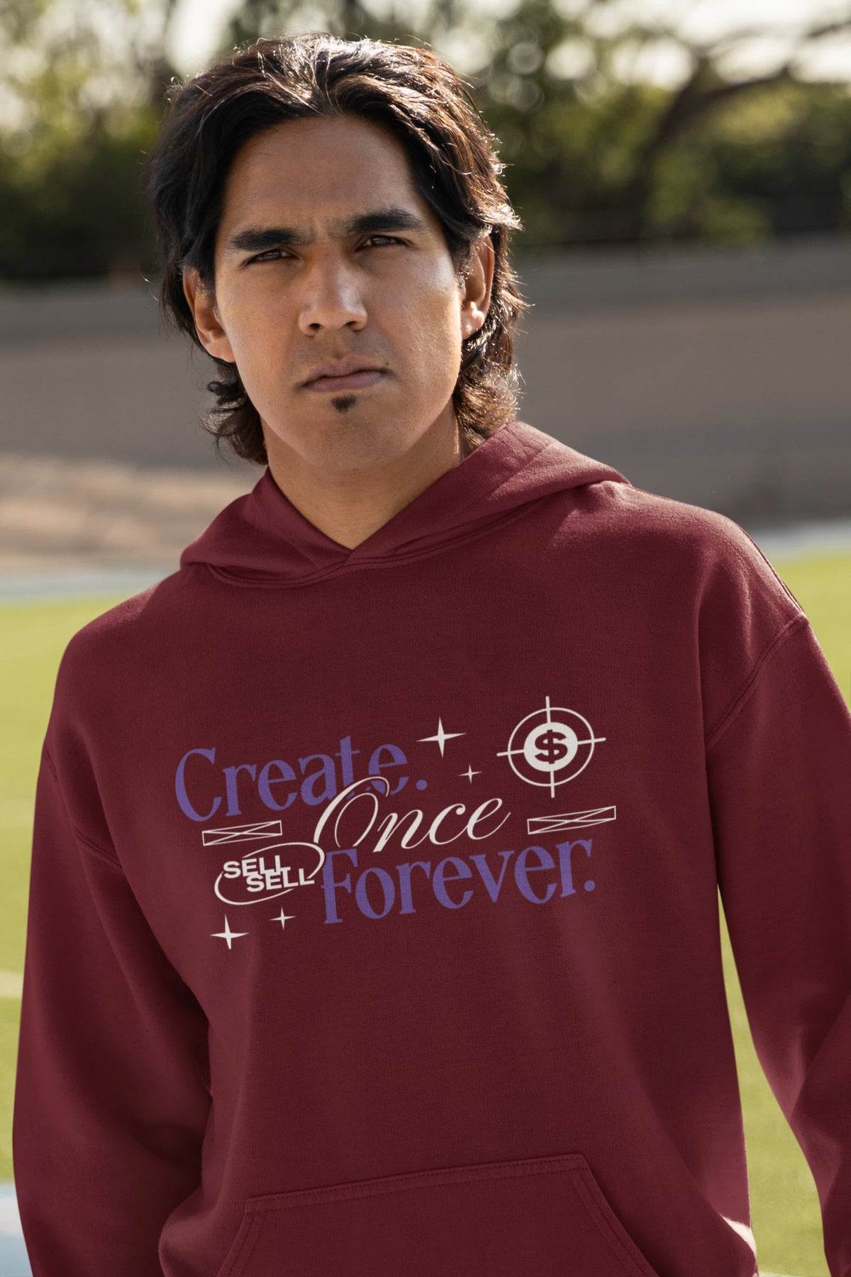 Karavirs® Void Maroon oversized hoodie for men India