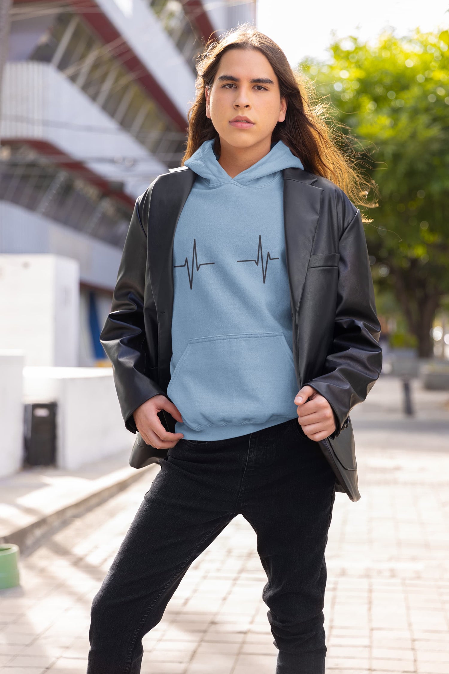 UNISEX BABY BLUE HOODIES