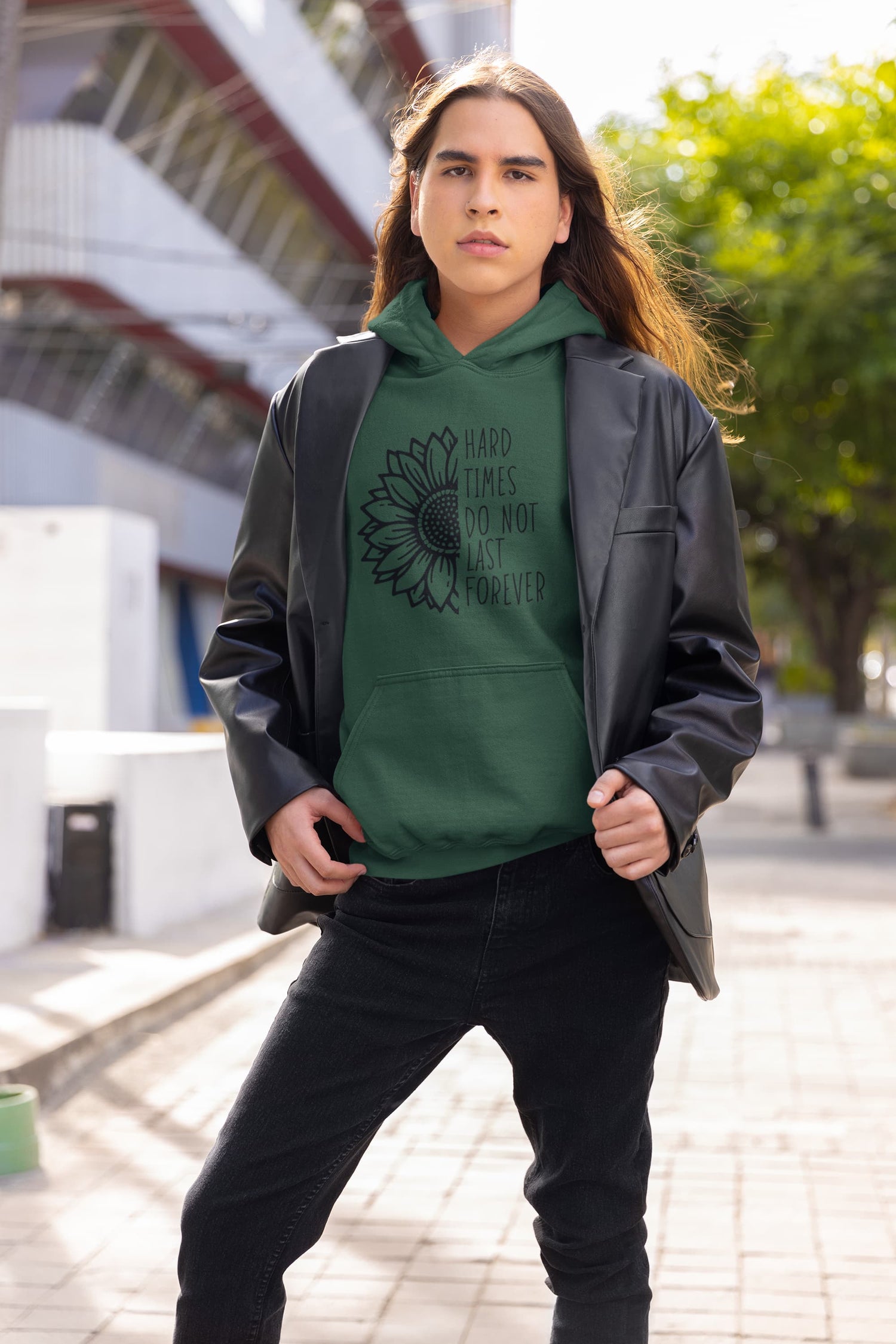 MENS OLIVE GREEN HOODIES 