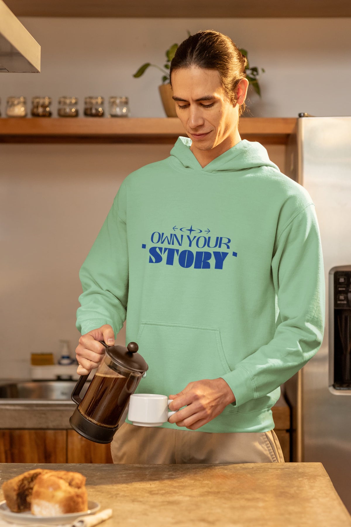 Karavirs® Authority Mint Green oversized hoodie for men India