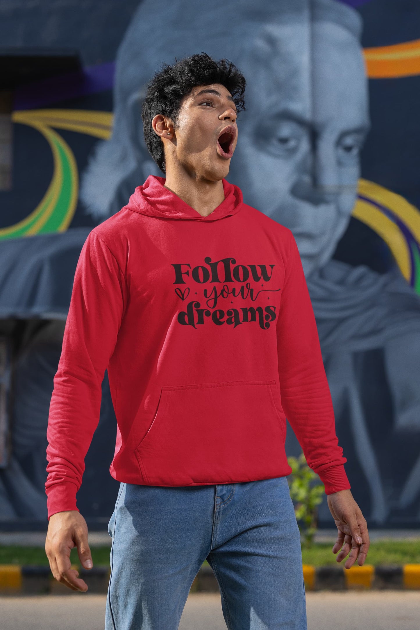 MENS RED HOODIES 