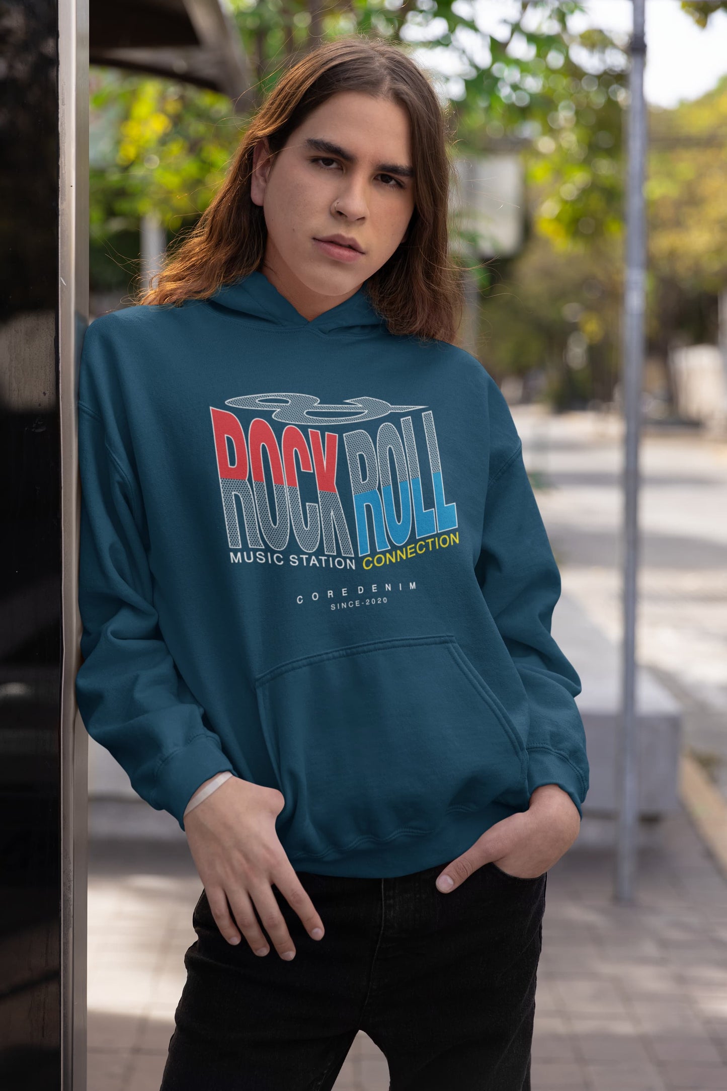 Men's Navy Blue Hoodies