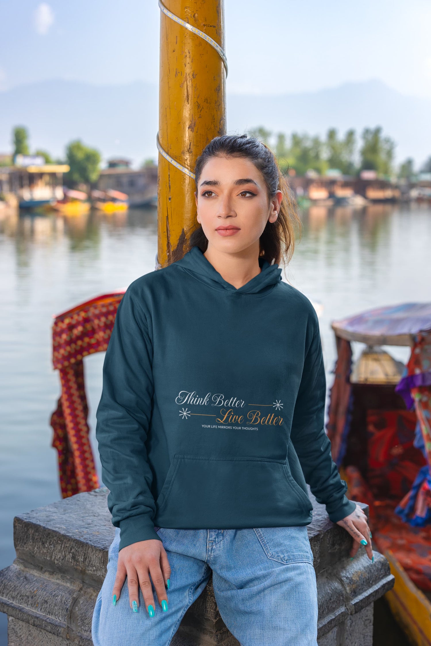 UNISEX NAVY BLUE HOODIES