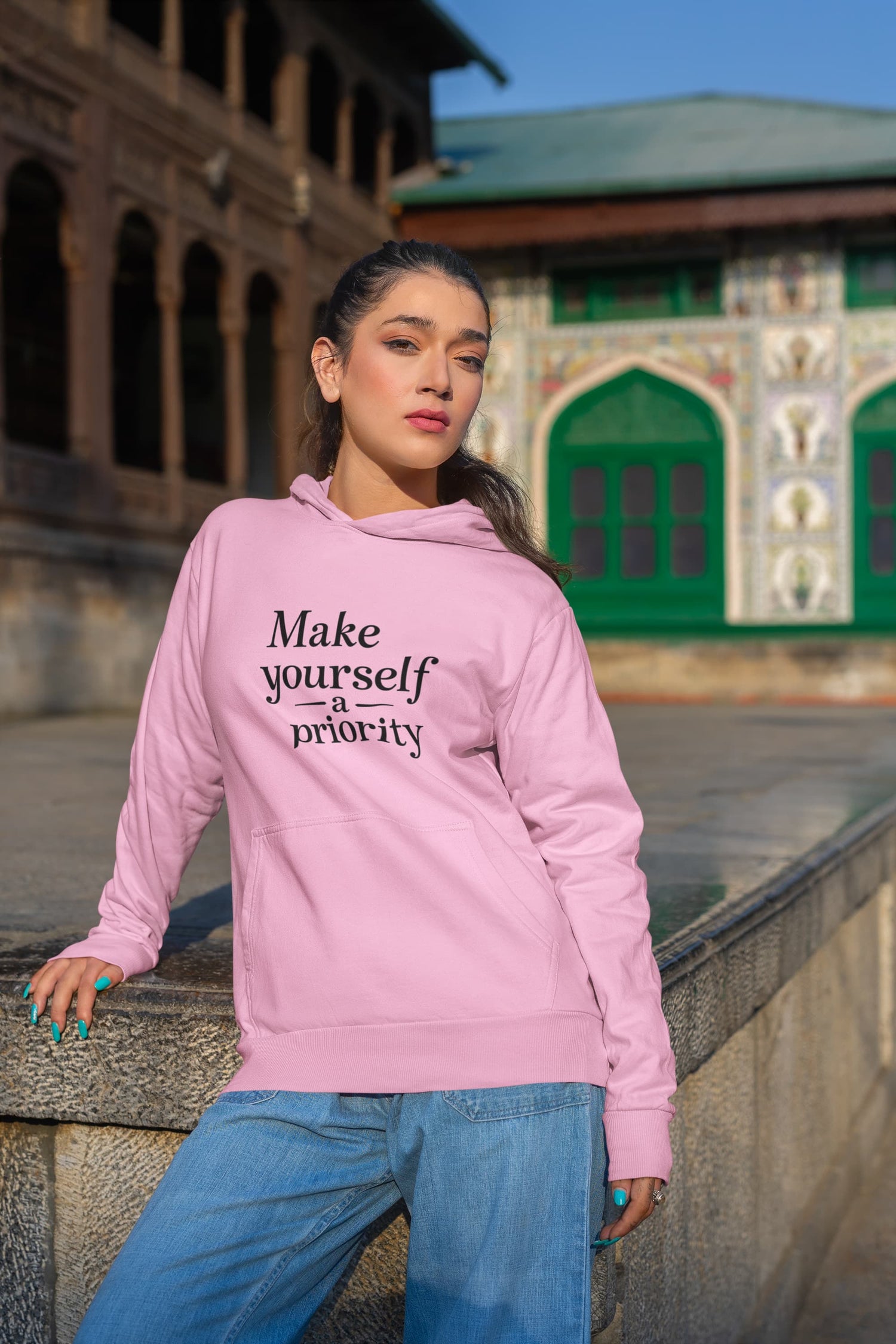 UNISEX LIGHT PINK HOODIES