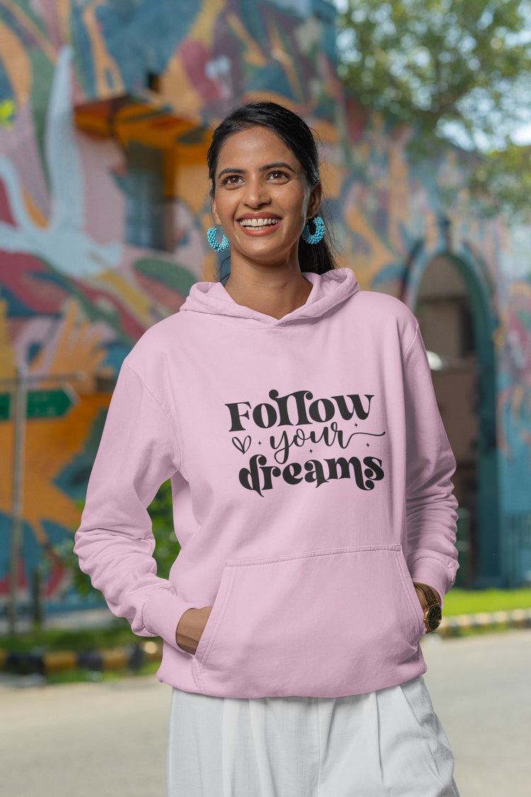 WOMENS LIGHT PINK HOODIES 