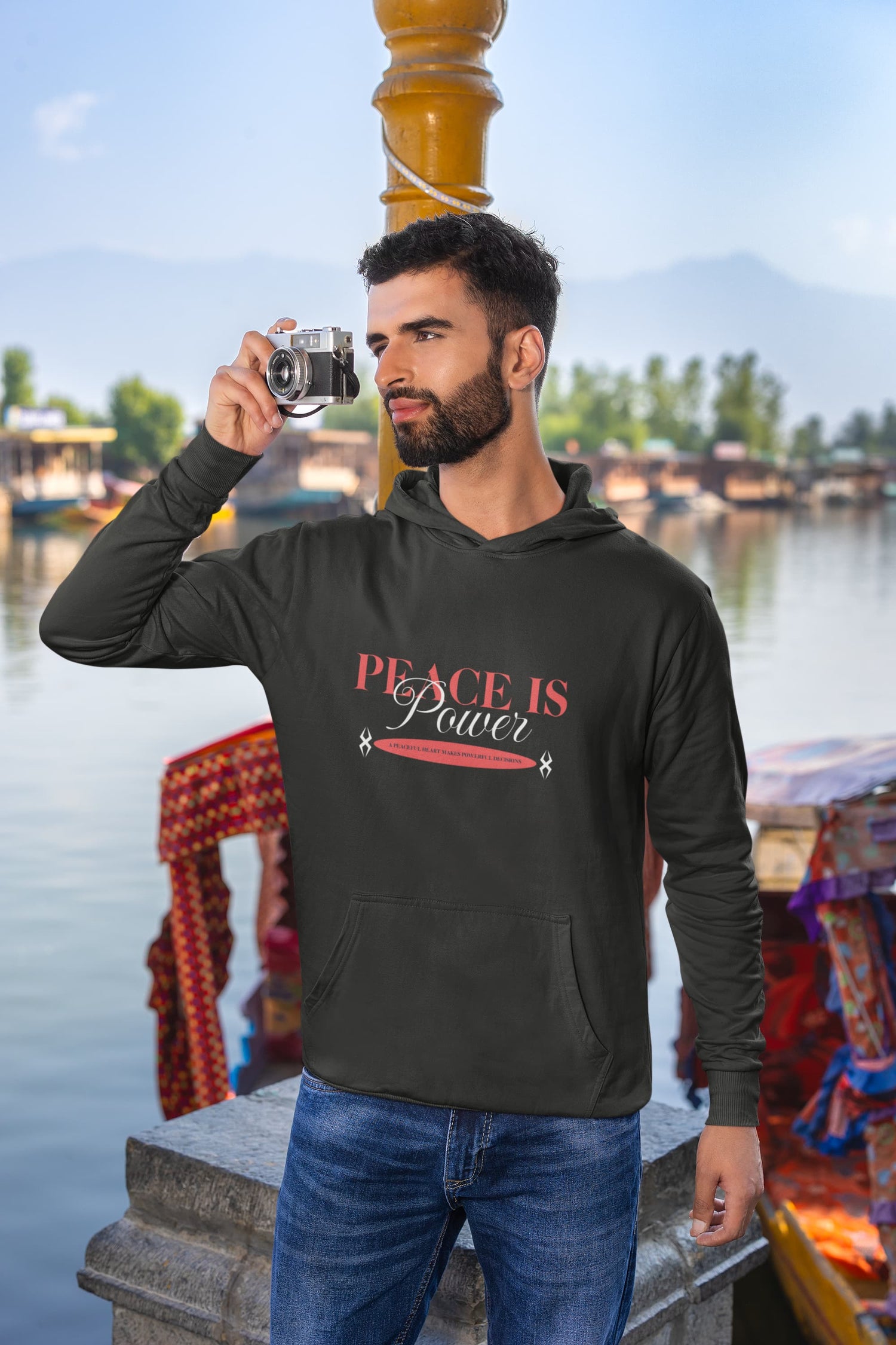 MENS BLACK HOODIES