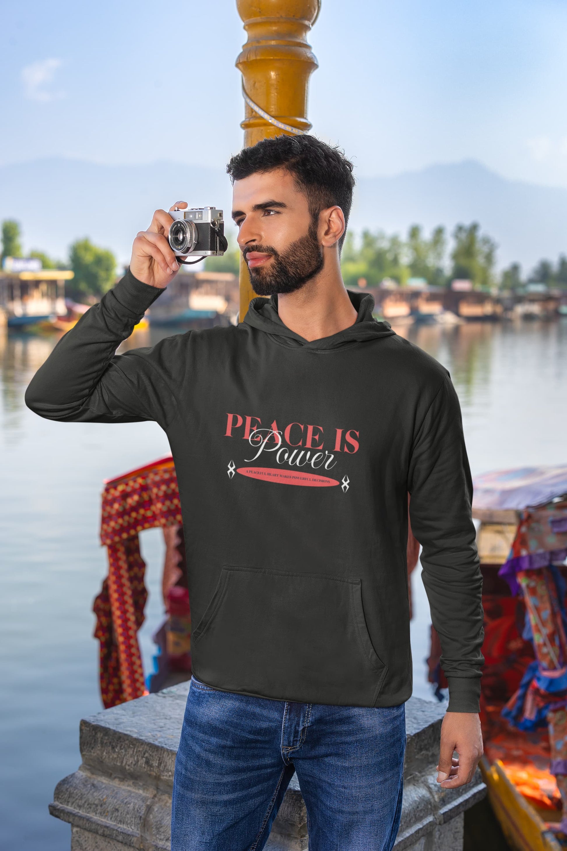 MENS BLACK HOODIES