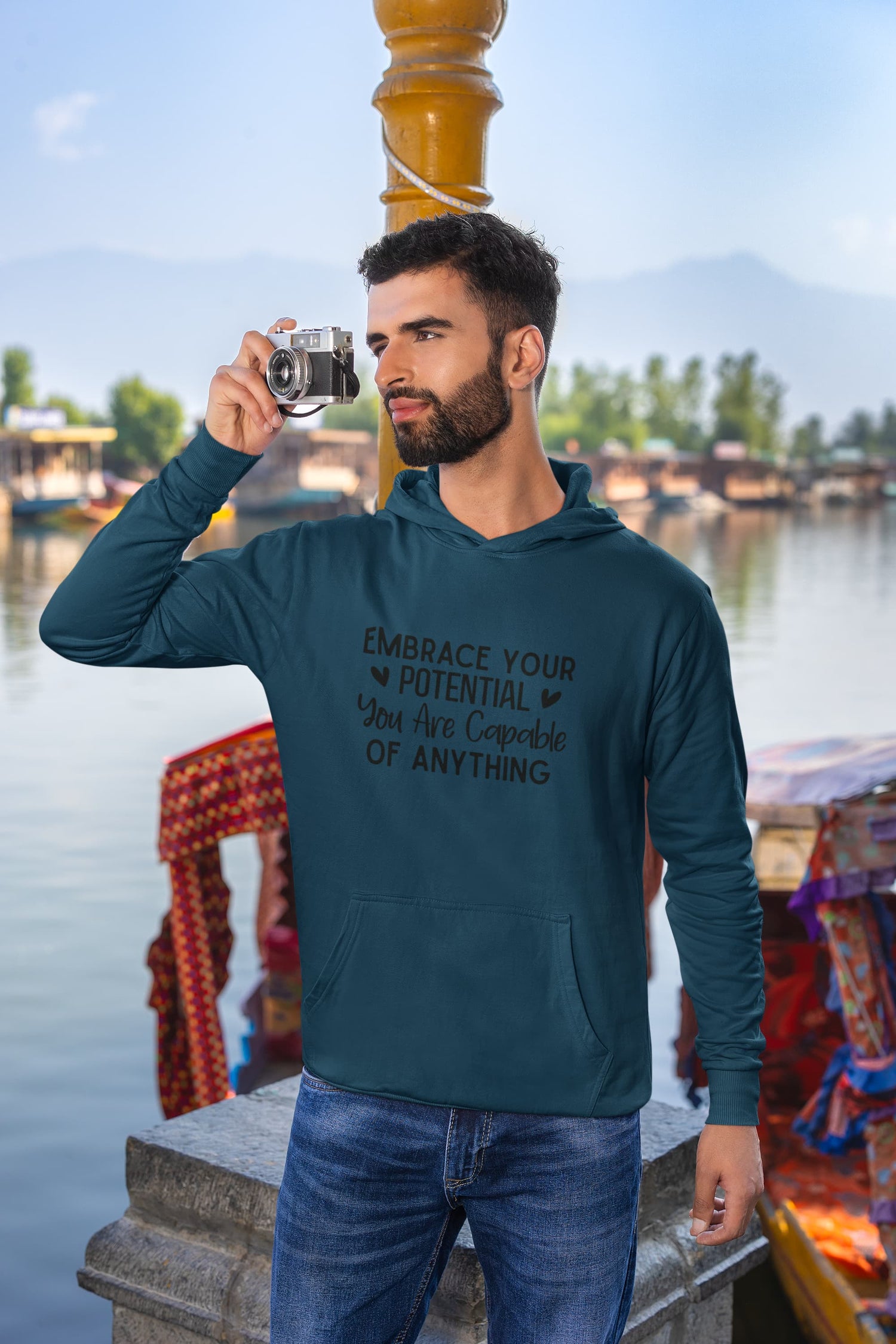 MENS NAVY BLUE HOODIES 