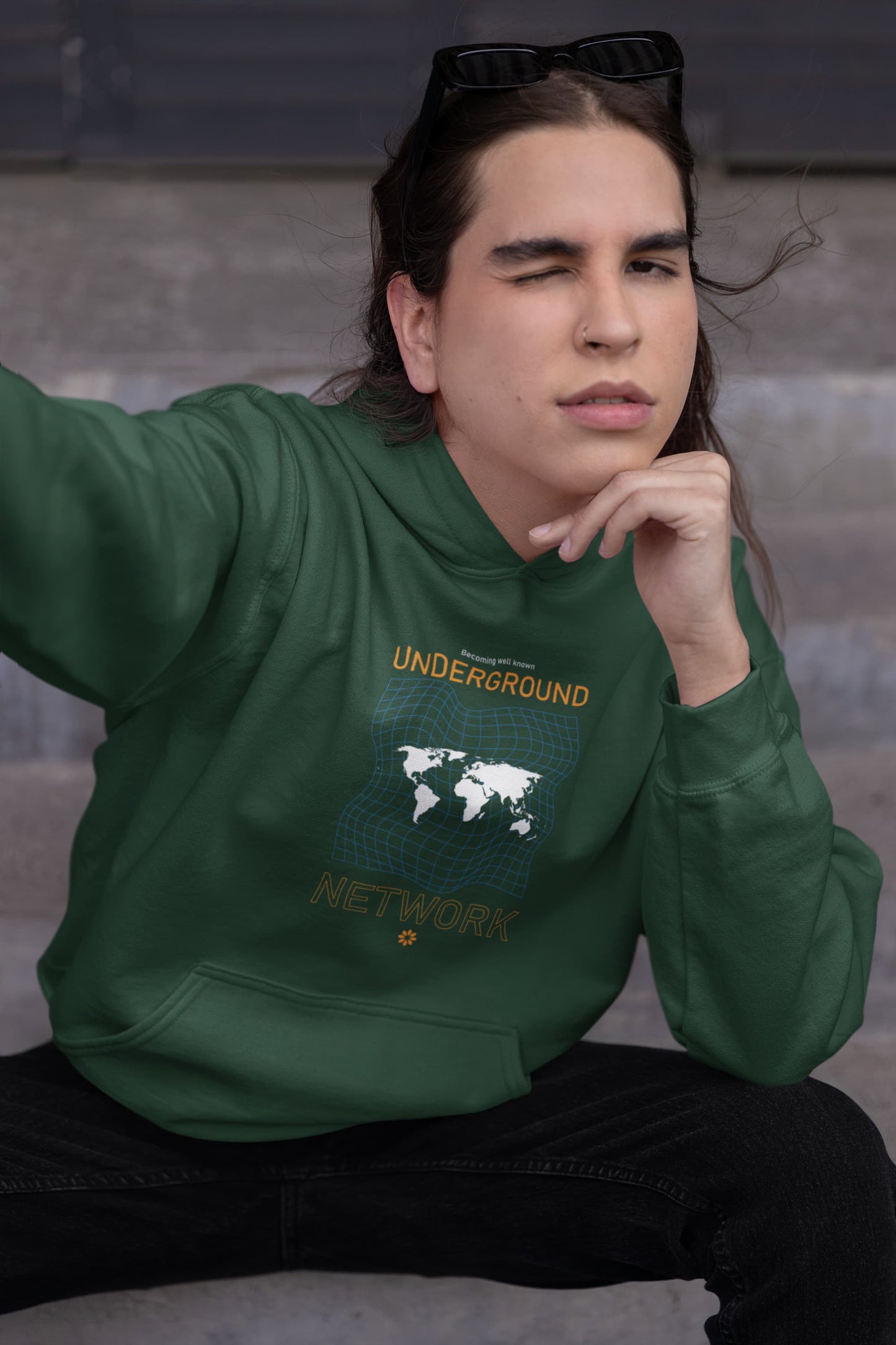 UNISEX OLIVE GREEN HOODIES