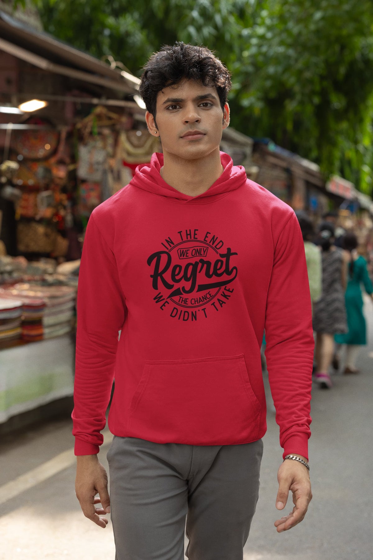 MENS RED HOODIES