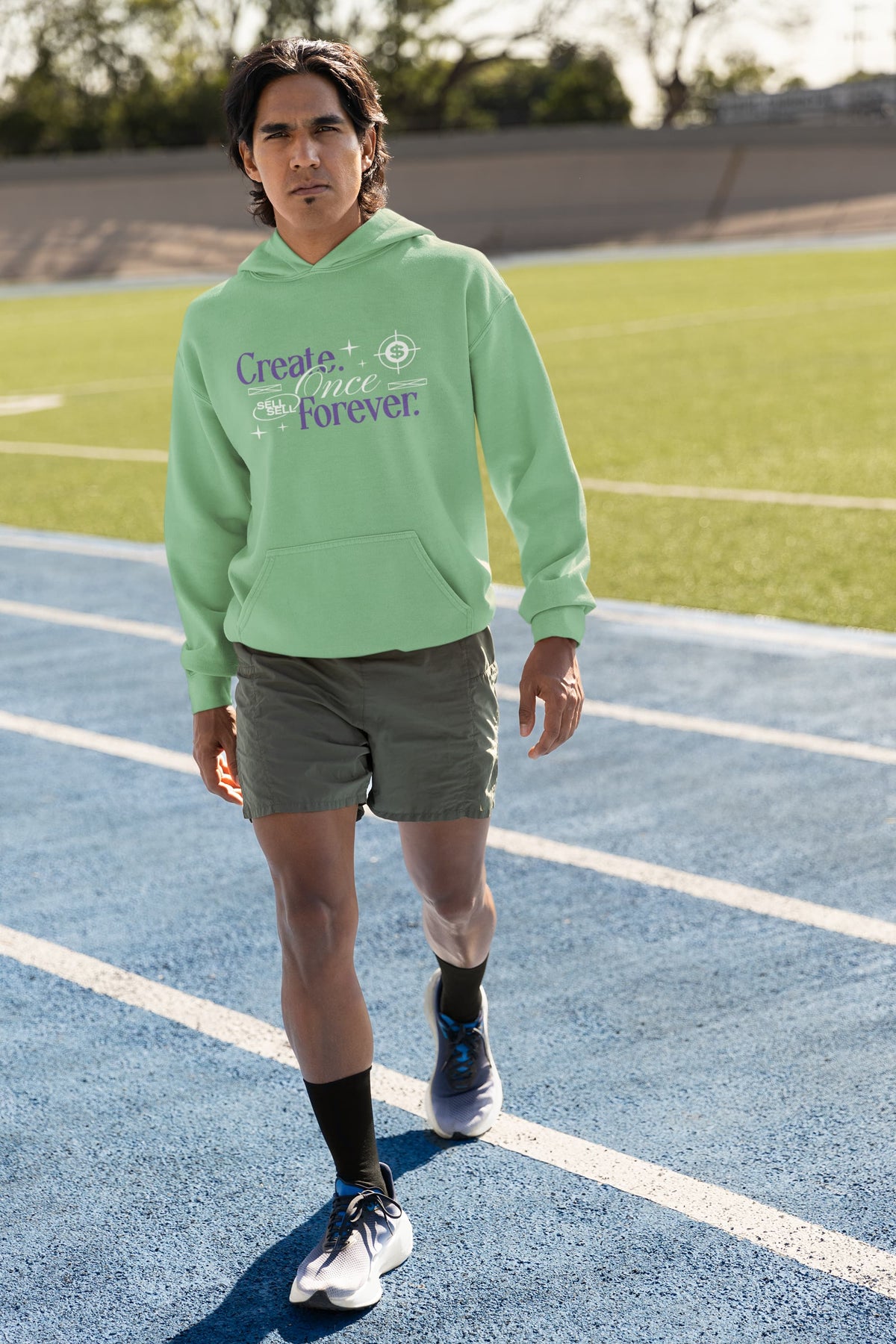 Karavirs® Void Mint Green oversized hoodie for men India