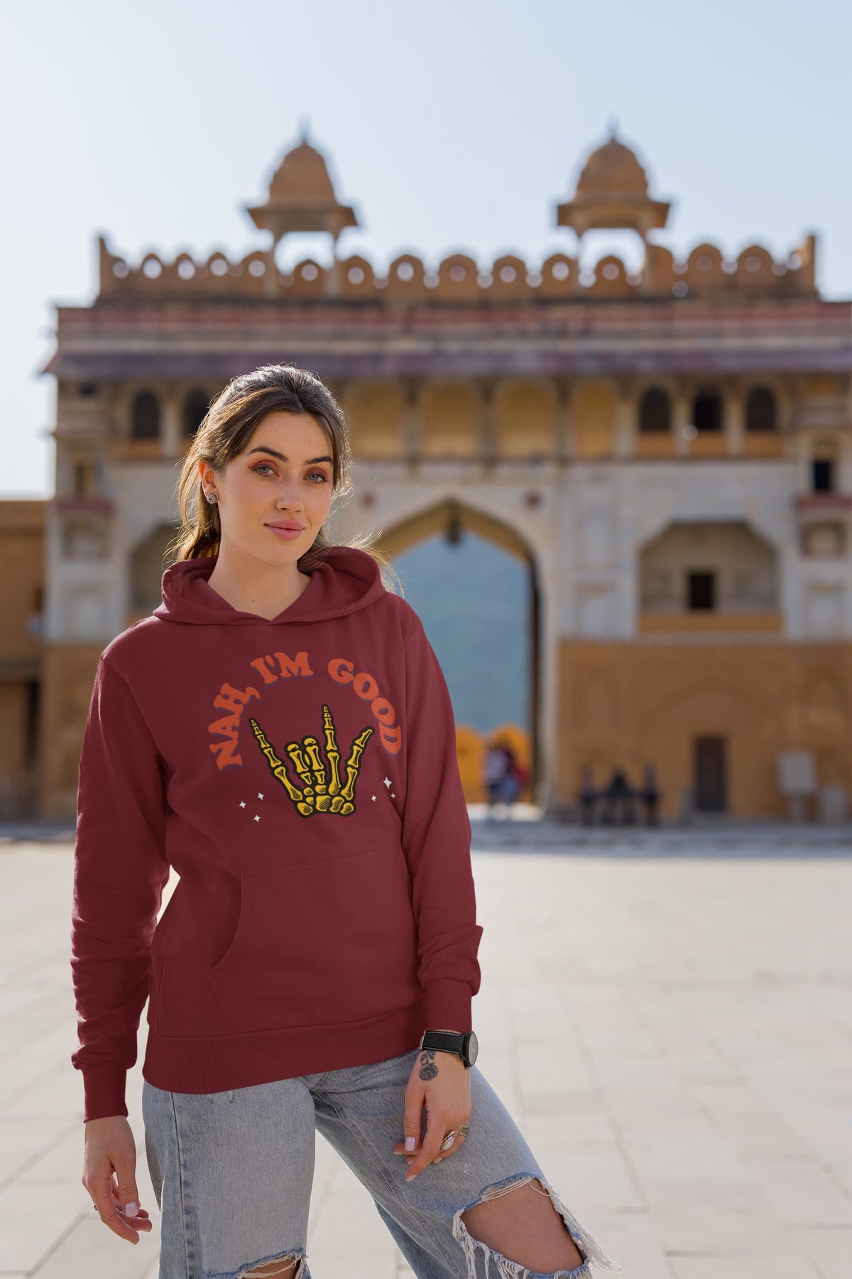 Men's Maroon Hoodies