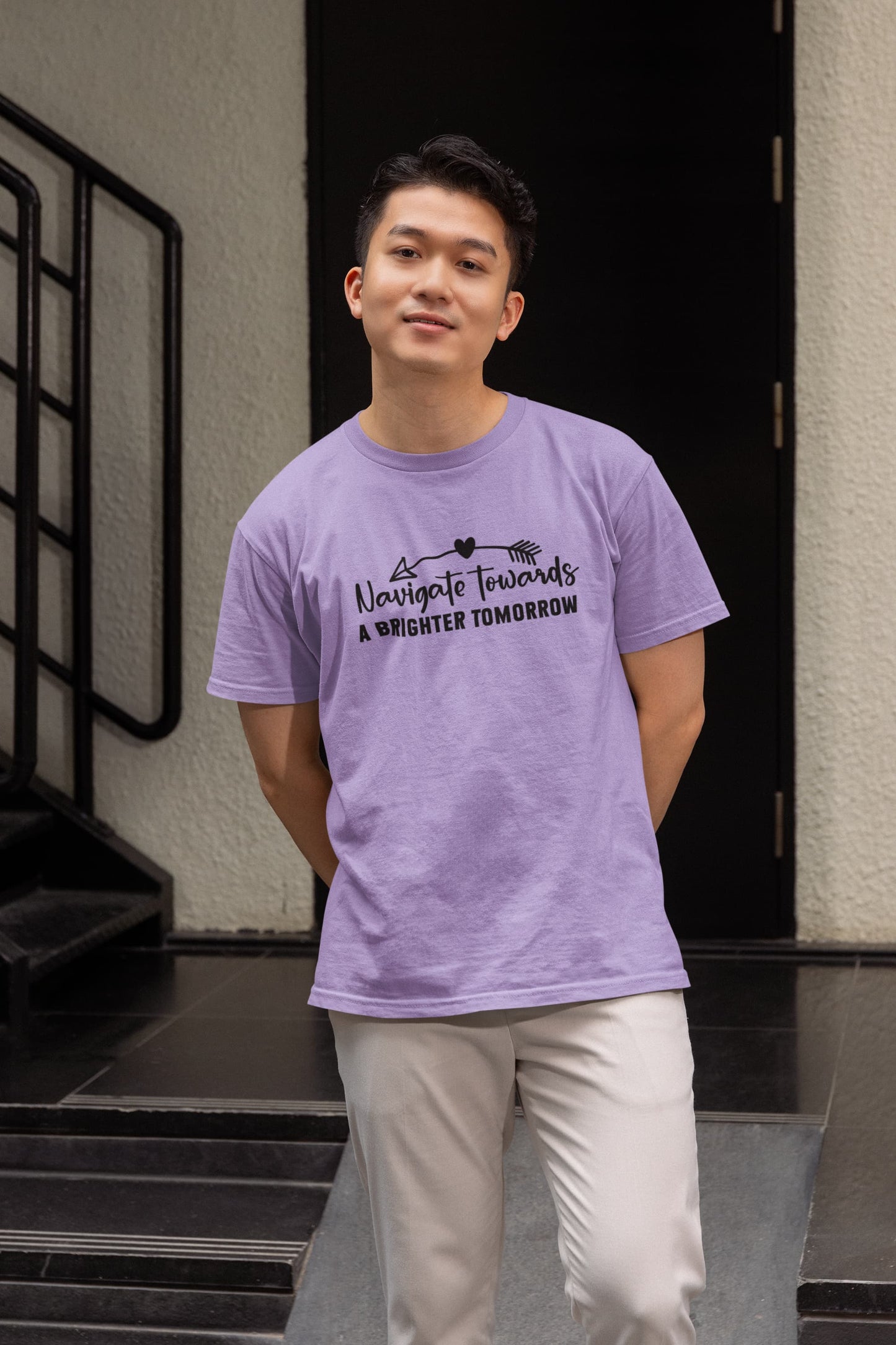 MENS IRIS LAVENDER ROUNDNECK T-SHIRT