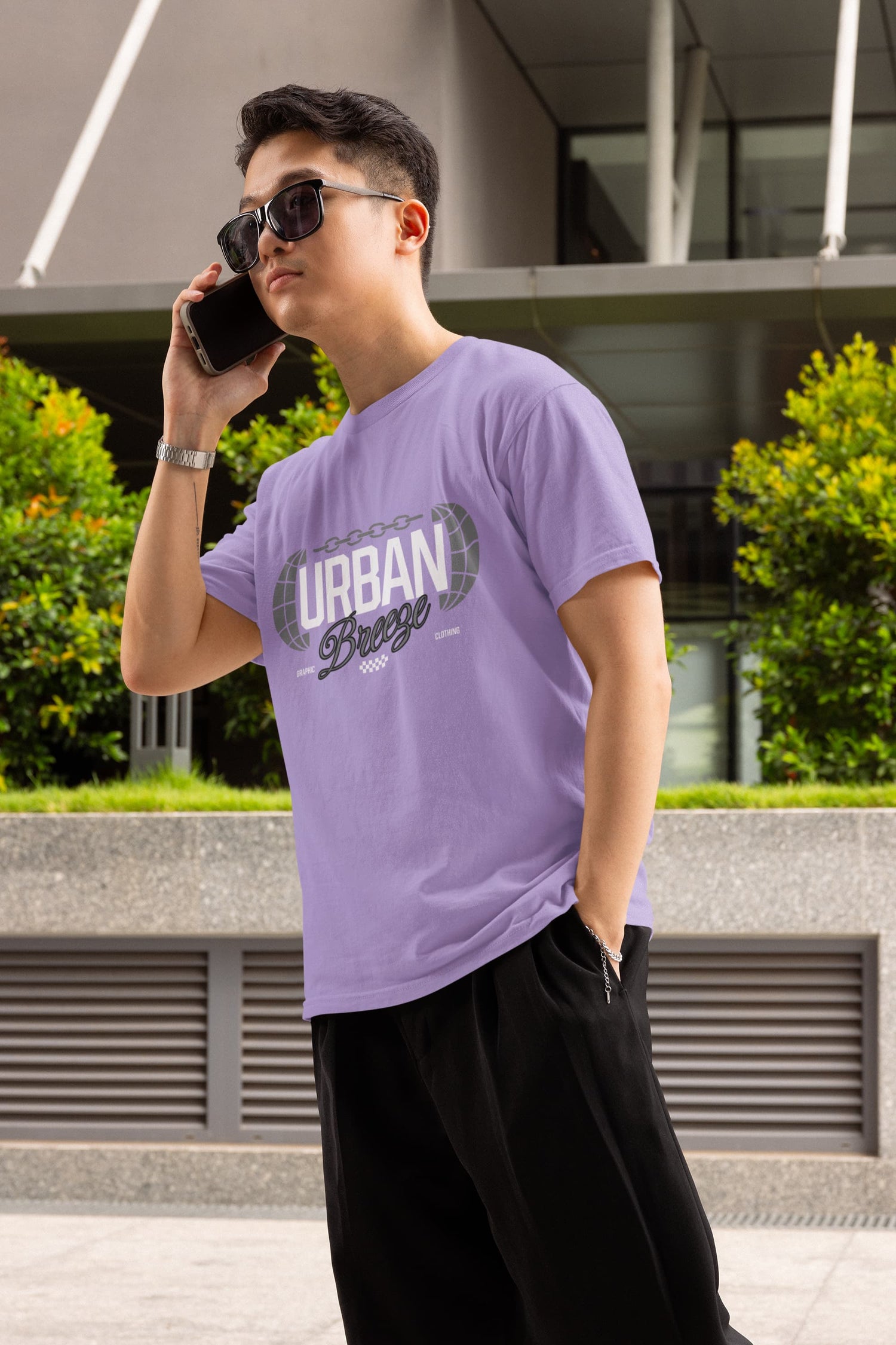 MENS IRIS LAVENDER ROUNDNECK T-SHIRT 
