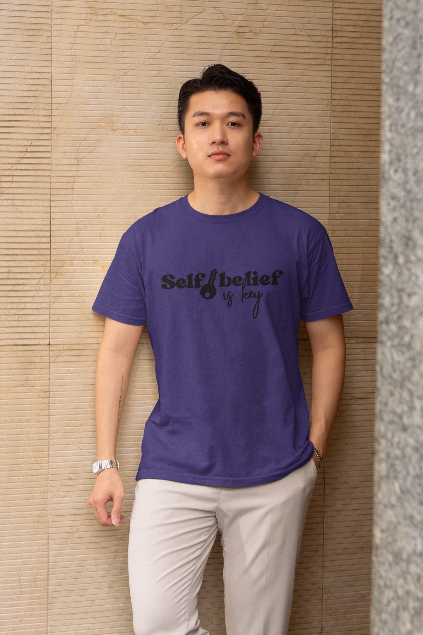 MENS PURPLE ROUNDNECK T-SHIRT