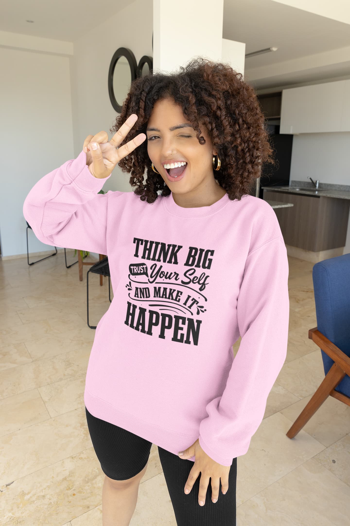 UNISEX LIGHT PINK SWEATSHIRT