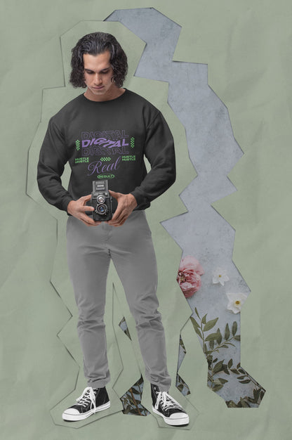 MENS BLACK SWEATSHIRT 