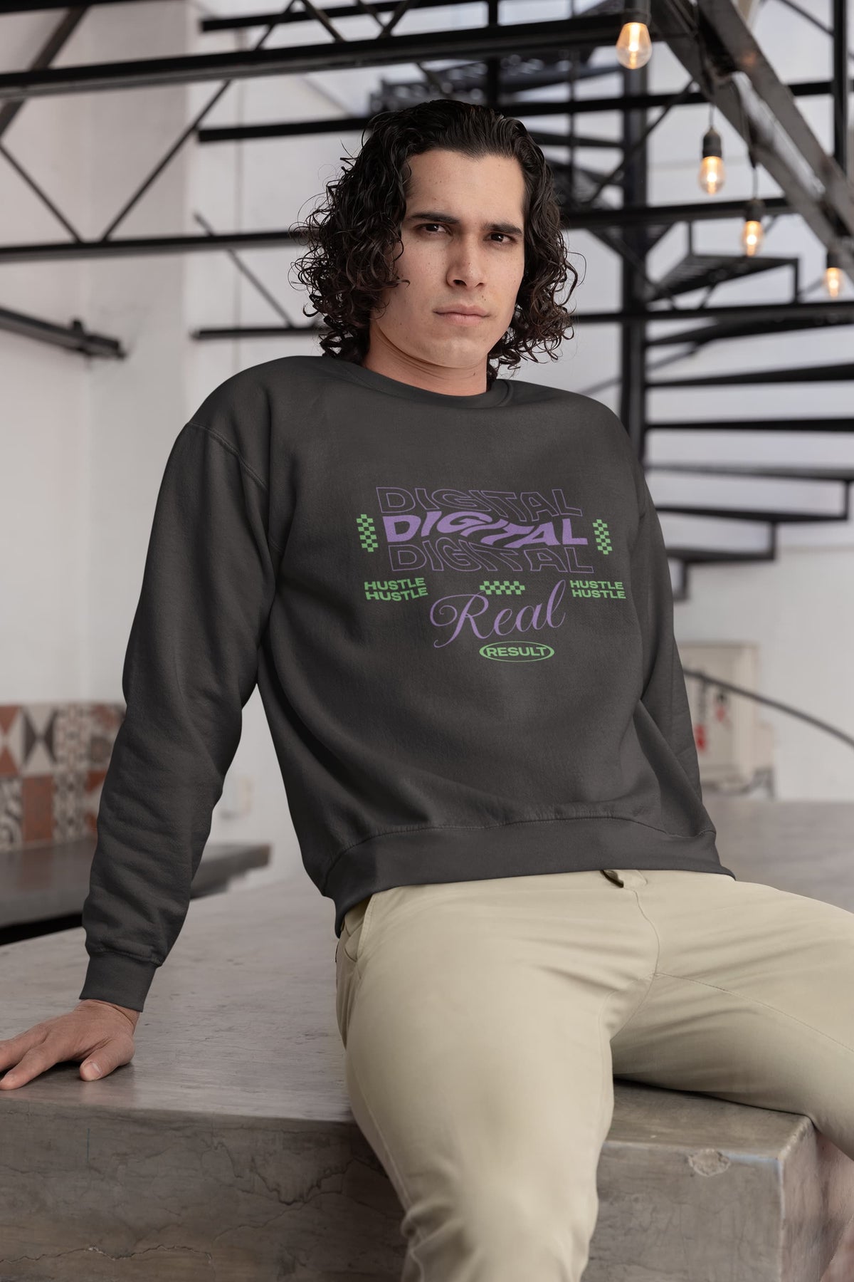 MENS BLACK SWEATSHIRT