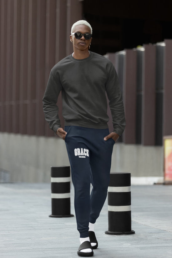 MENS NAVY BLUE JOGGERS