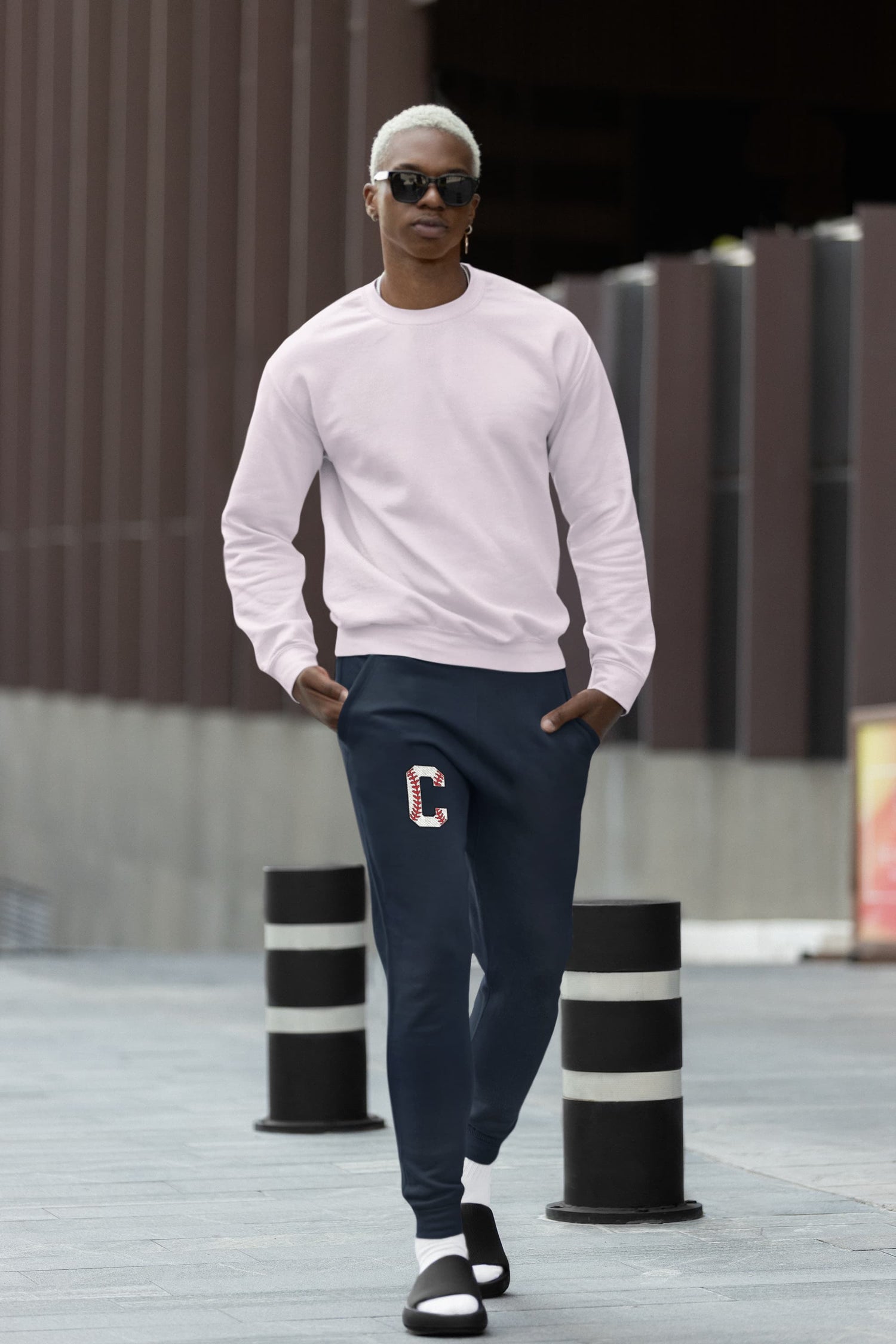 MENS NAVY BLUE JOGGERS