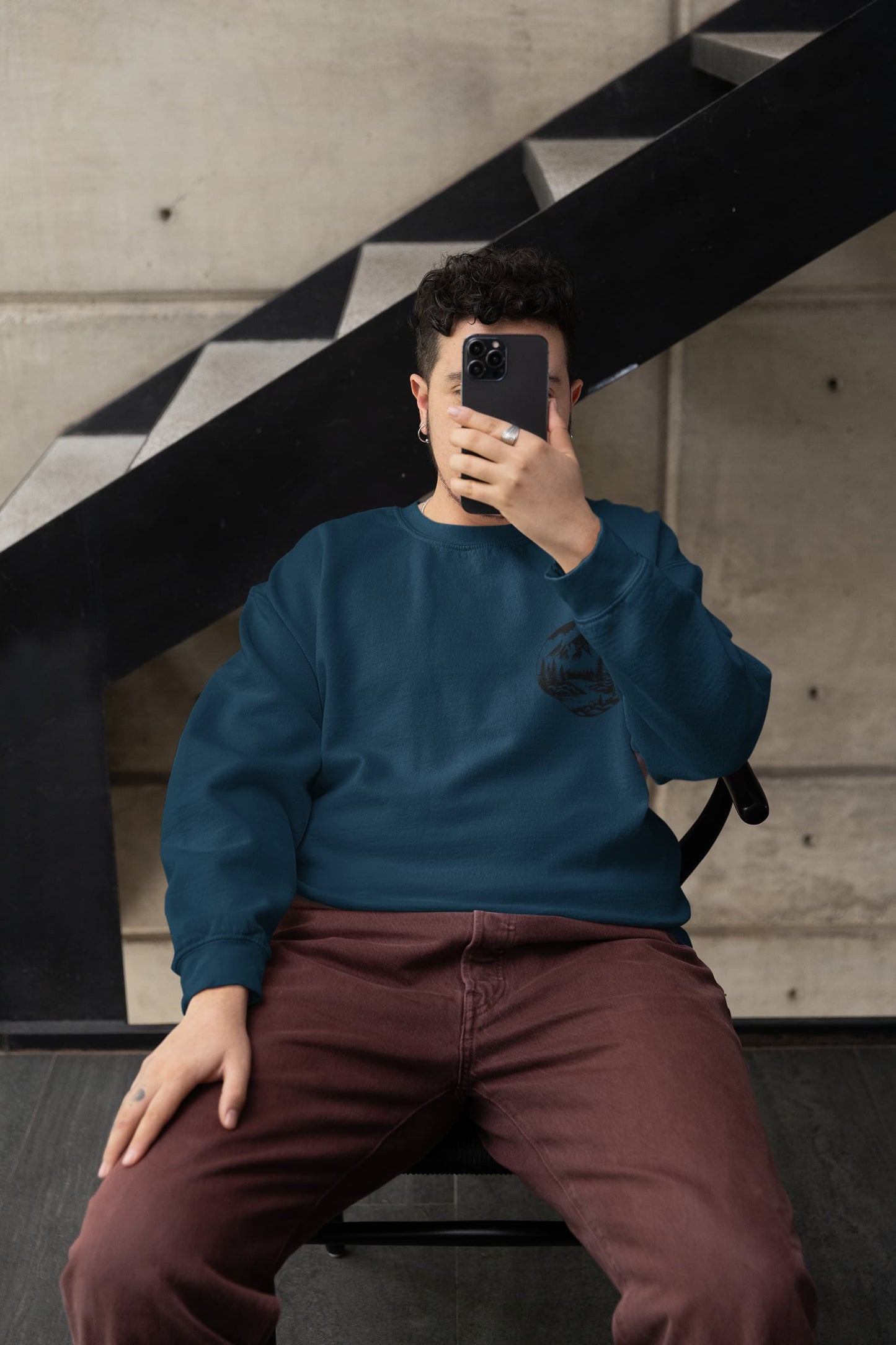 Men's Navy Blue Sweatshirts