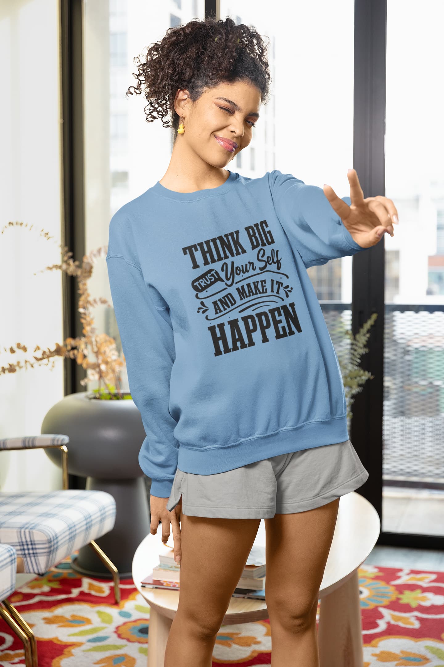 UNISEX BABY BLUE SWEATSHIRT