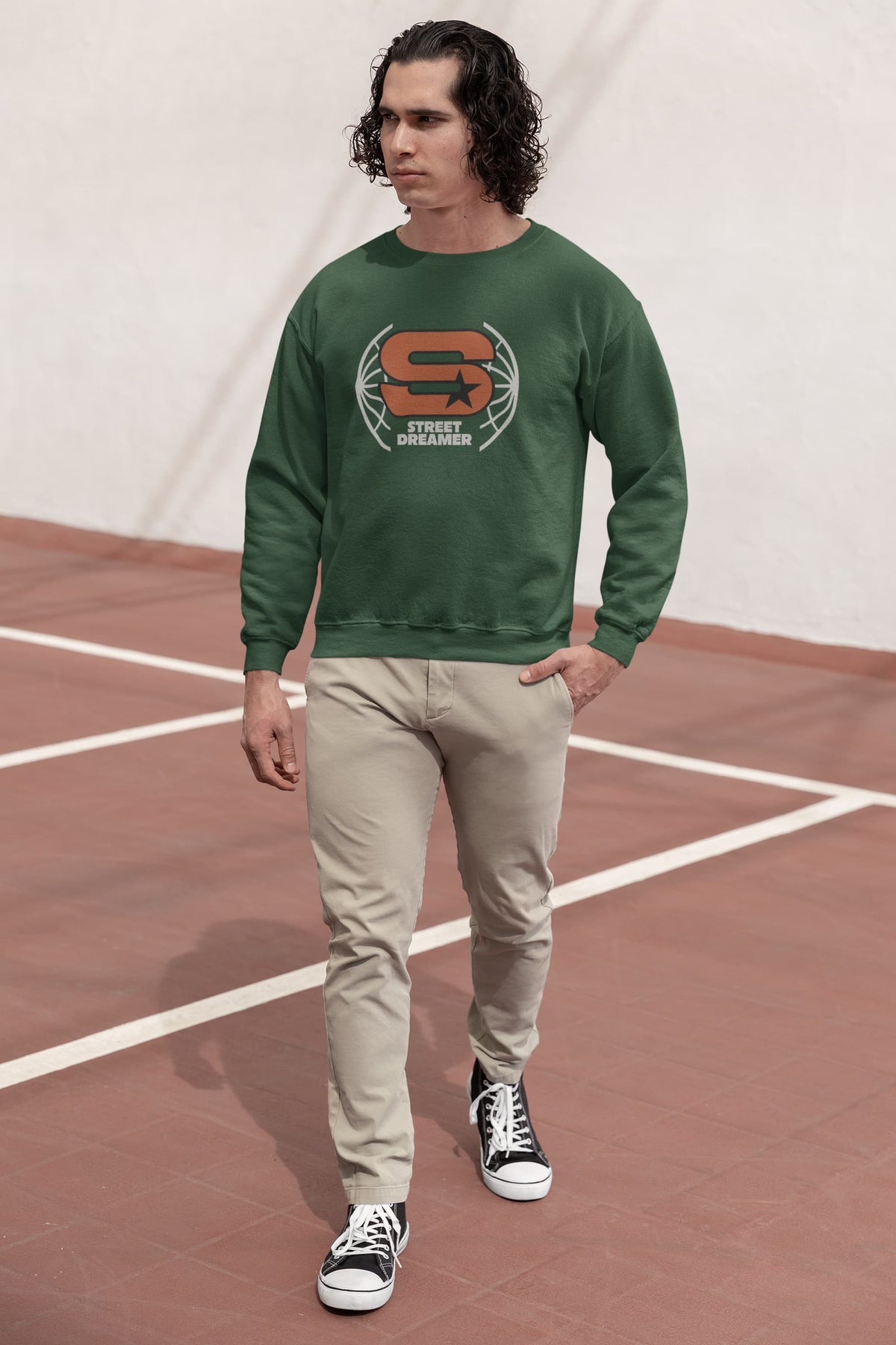 Karavirs® Blizzard Olive Green sweatshirt for men India
