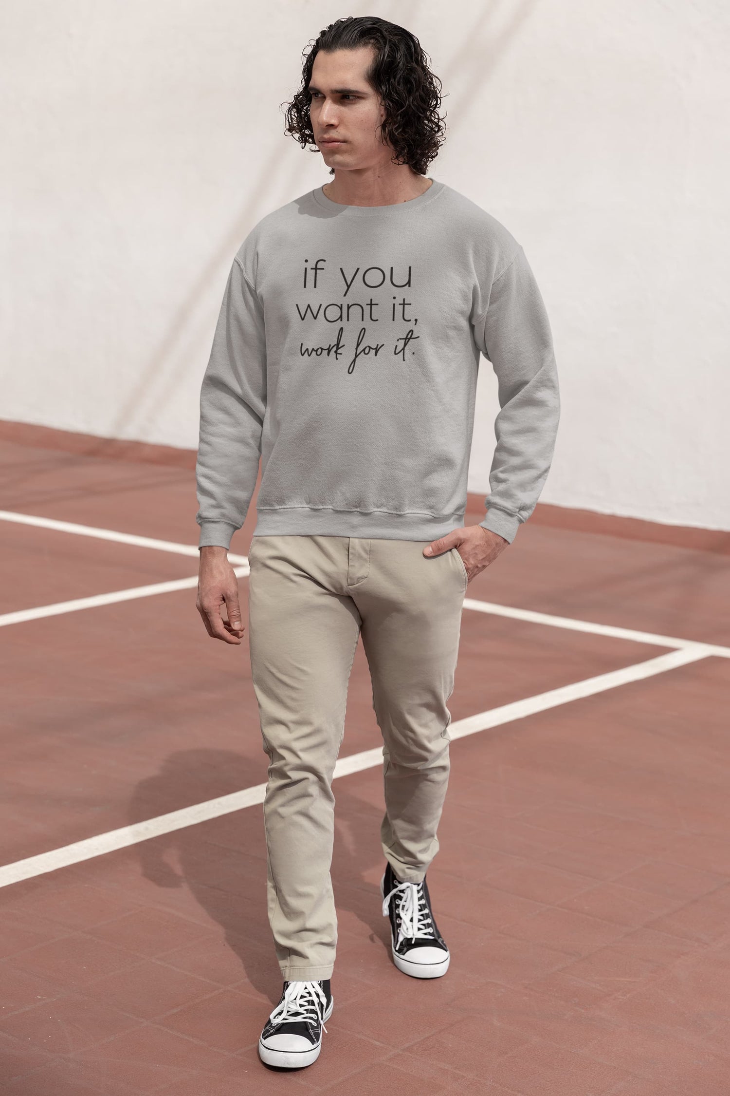 UNISEX MELANGE GREY SWEATSHIRT