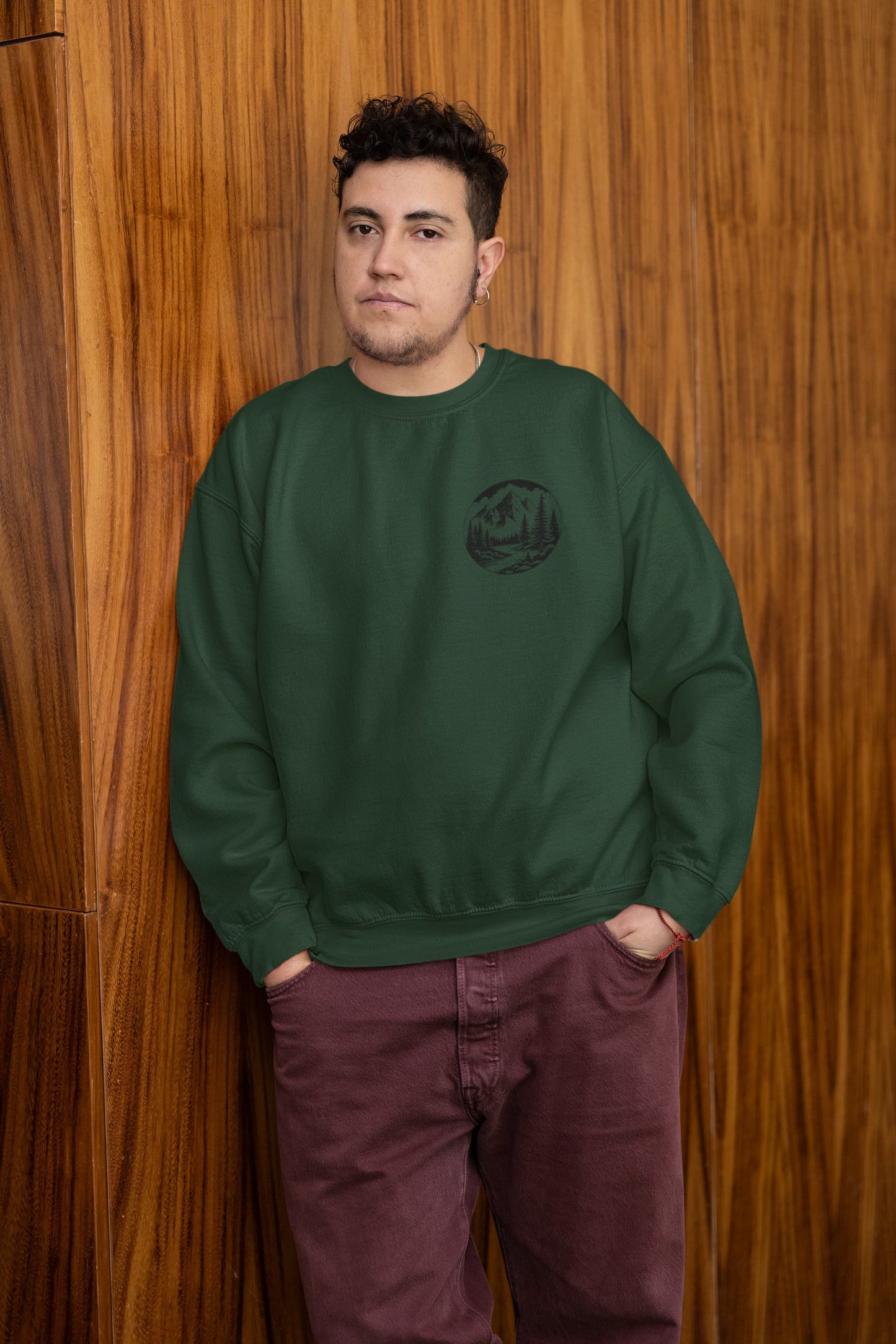 Men's Olive Green Sweatshirts