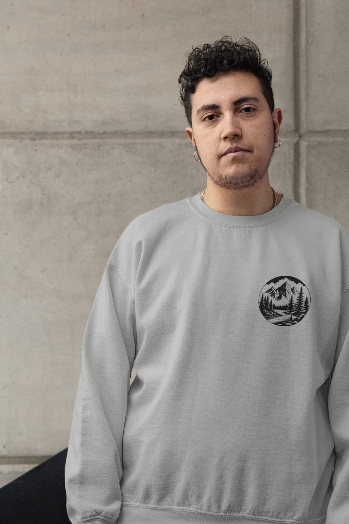 Men's Melange Grey Sweatshirts