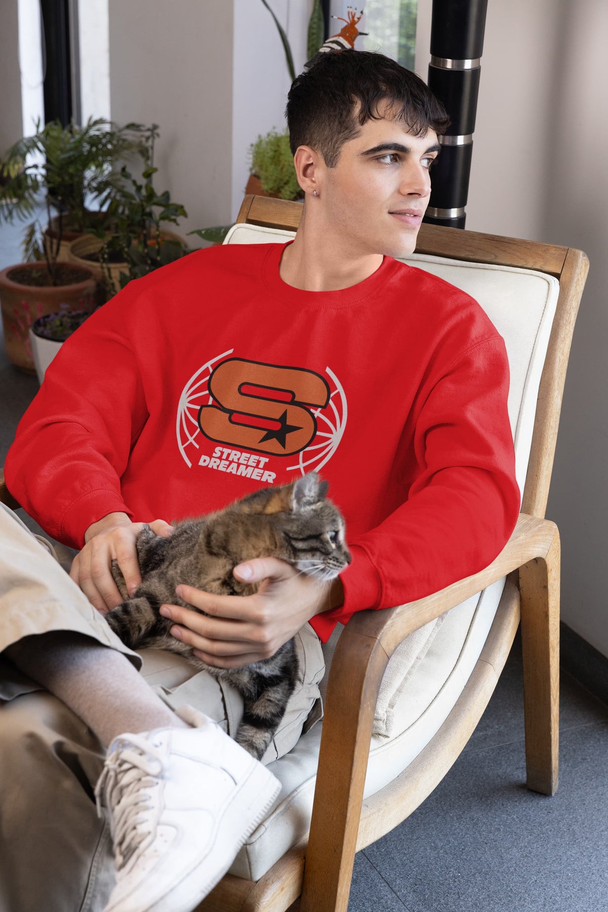Karavirs® Blizzard Red sweatshirt for men India
