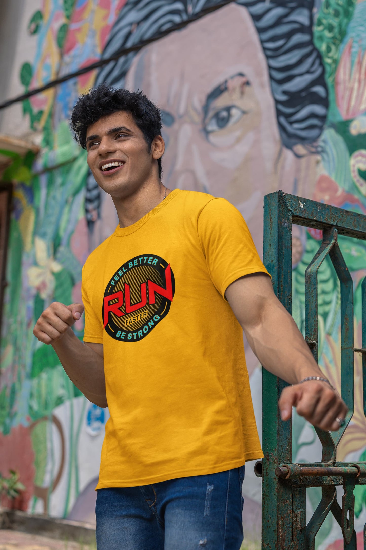 MENS GOLDEN YELLOW ROUNDNECK T-SHIRT
