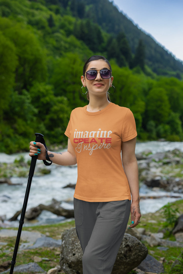WOMENS MUSTARD YELLOW ROUNDNECK T-SHIRT