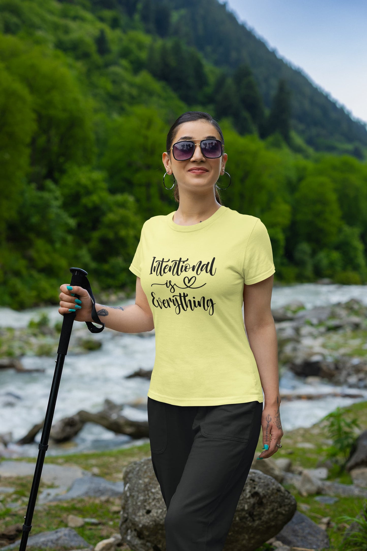 WOMENS BUTTER YELLOW ROUNDNECK T-SHIRT
