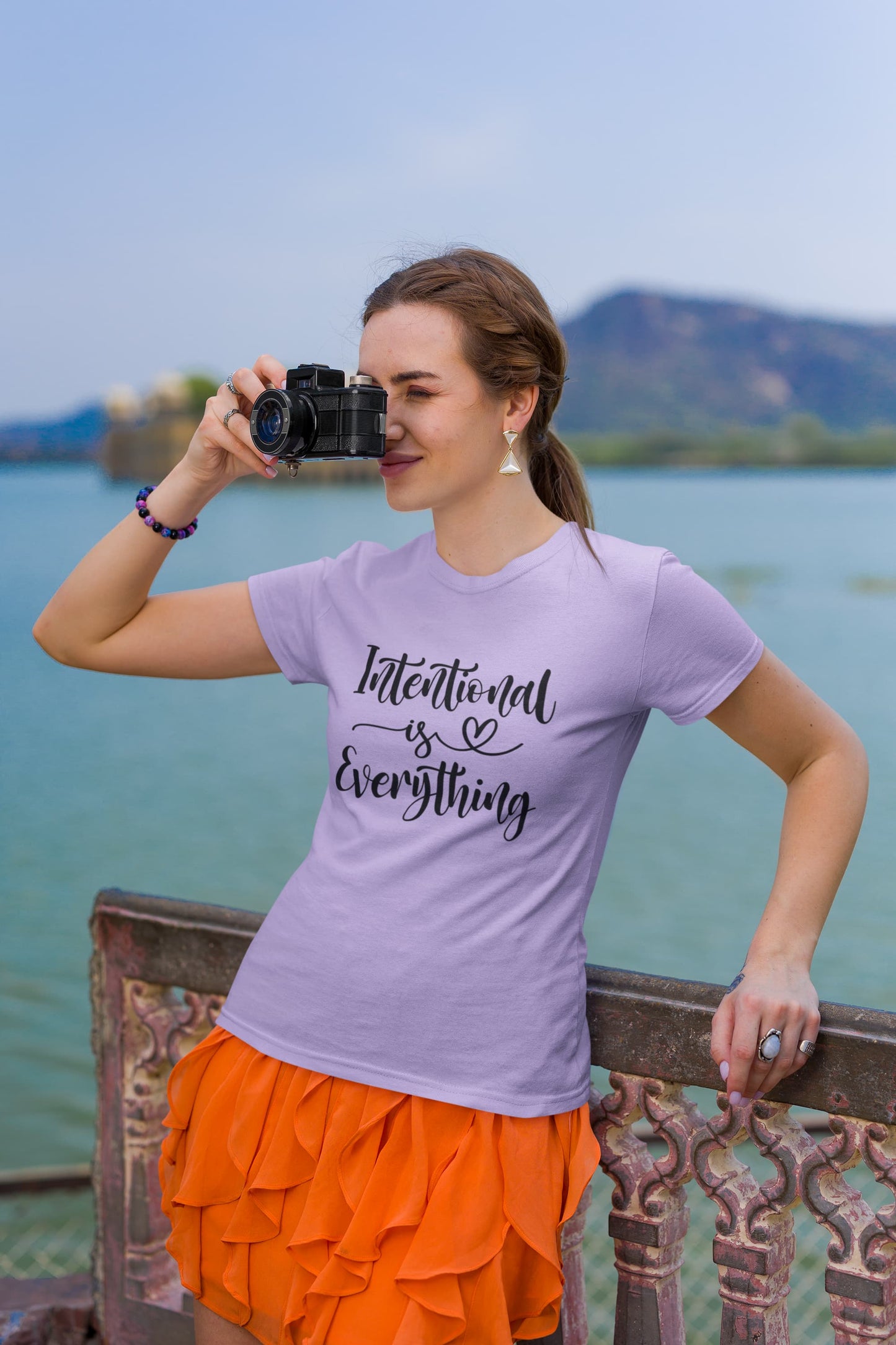 WOMENS IRIS LAVENDER ROUNDNECK T-SHIRT