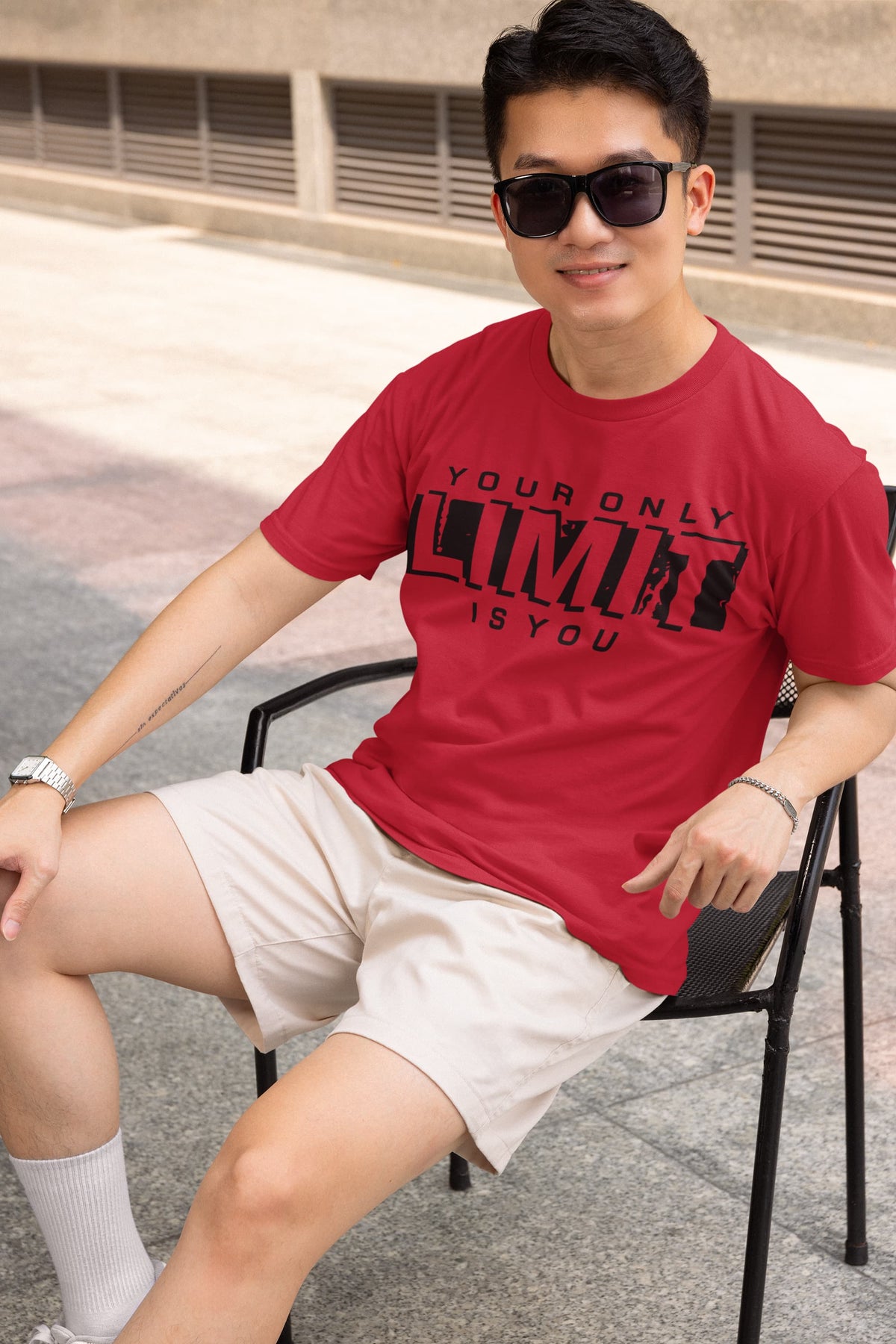 Men's Red Round Neck T-shirts