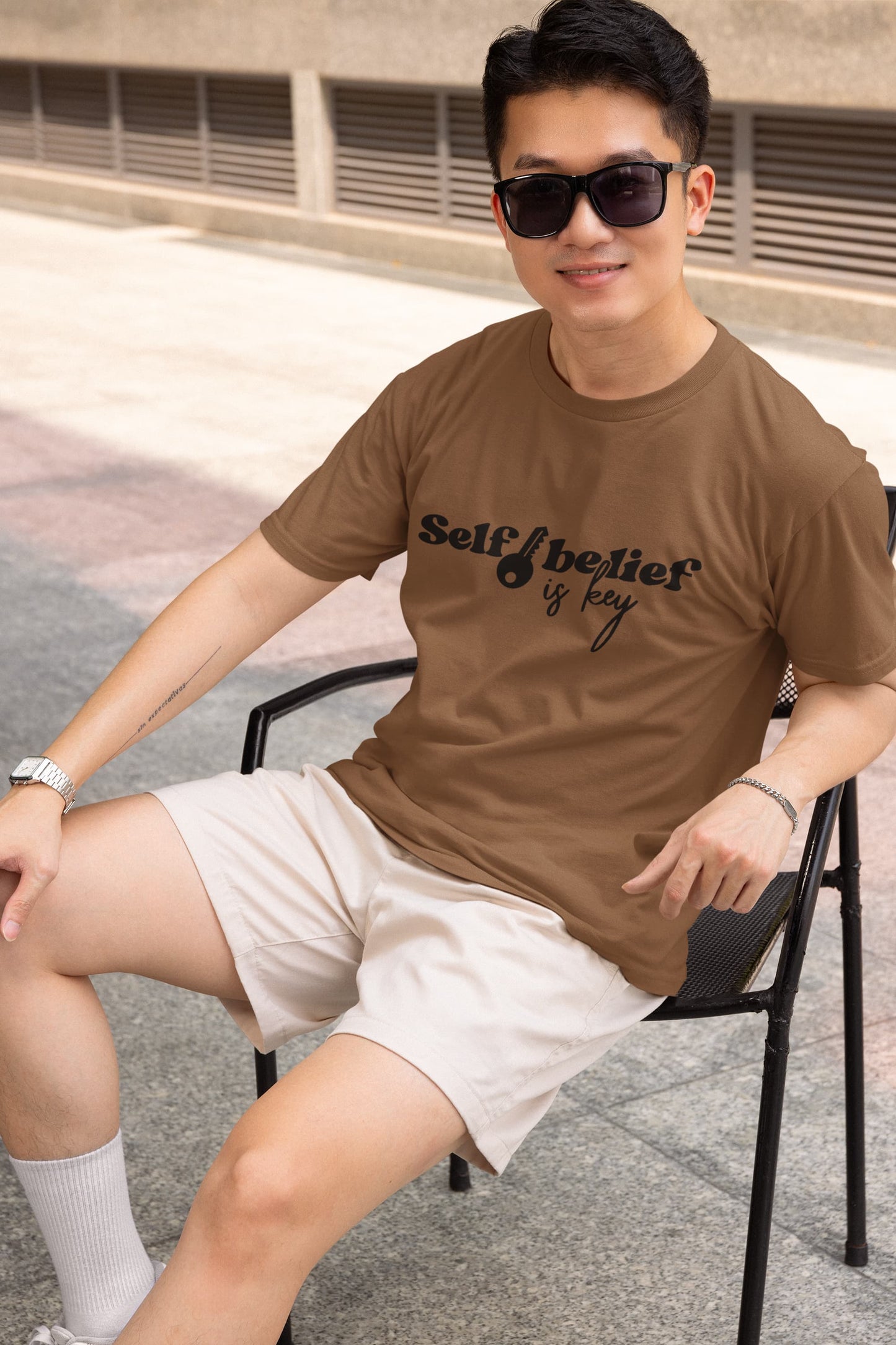 MENS CHOCOLATE BROWN ROUNDNECK T-SHIRT