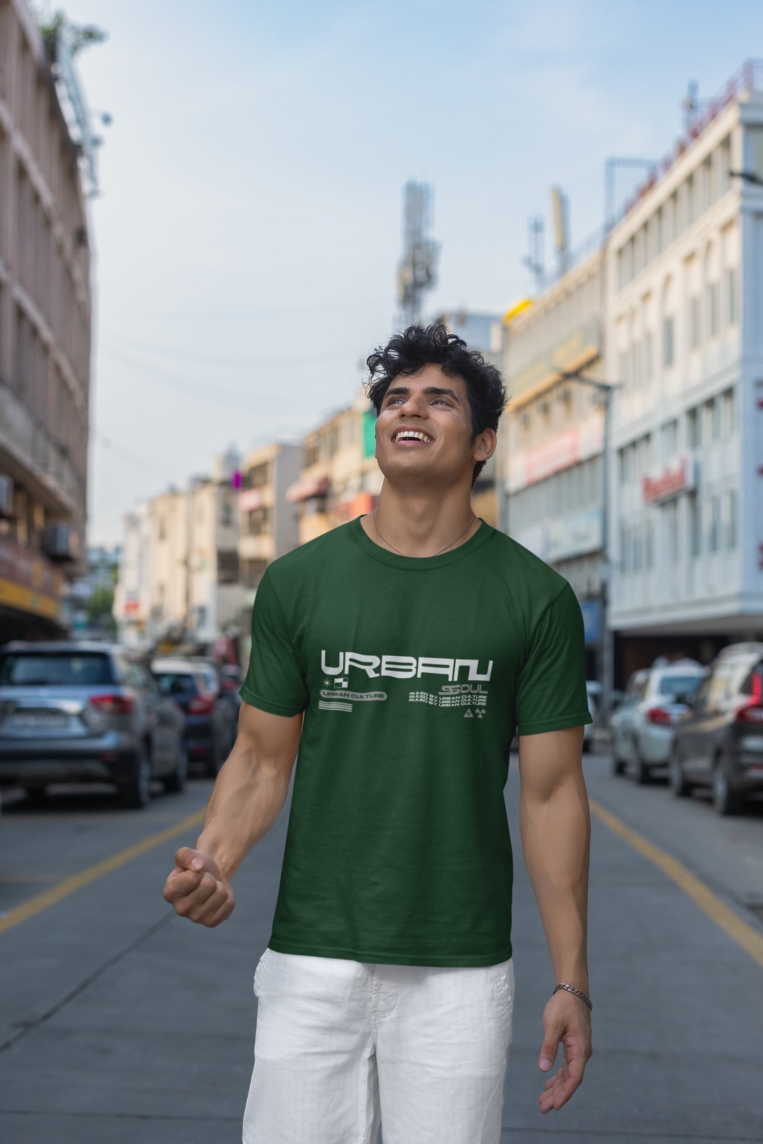 MENS OLIVE GREEN ROUNDNECK T-SHIRT