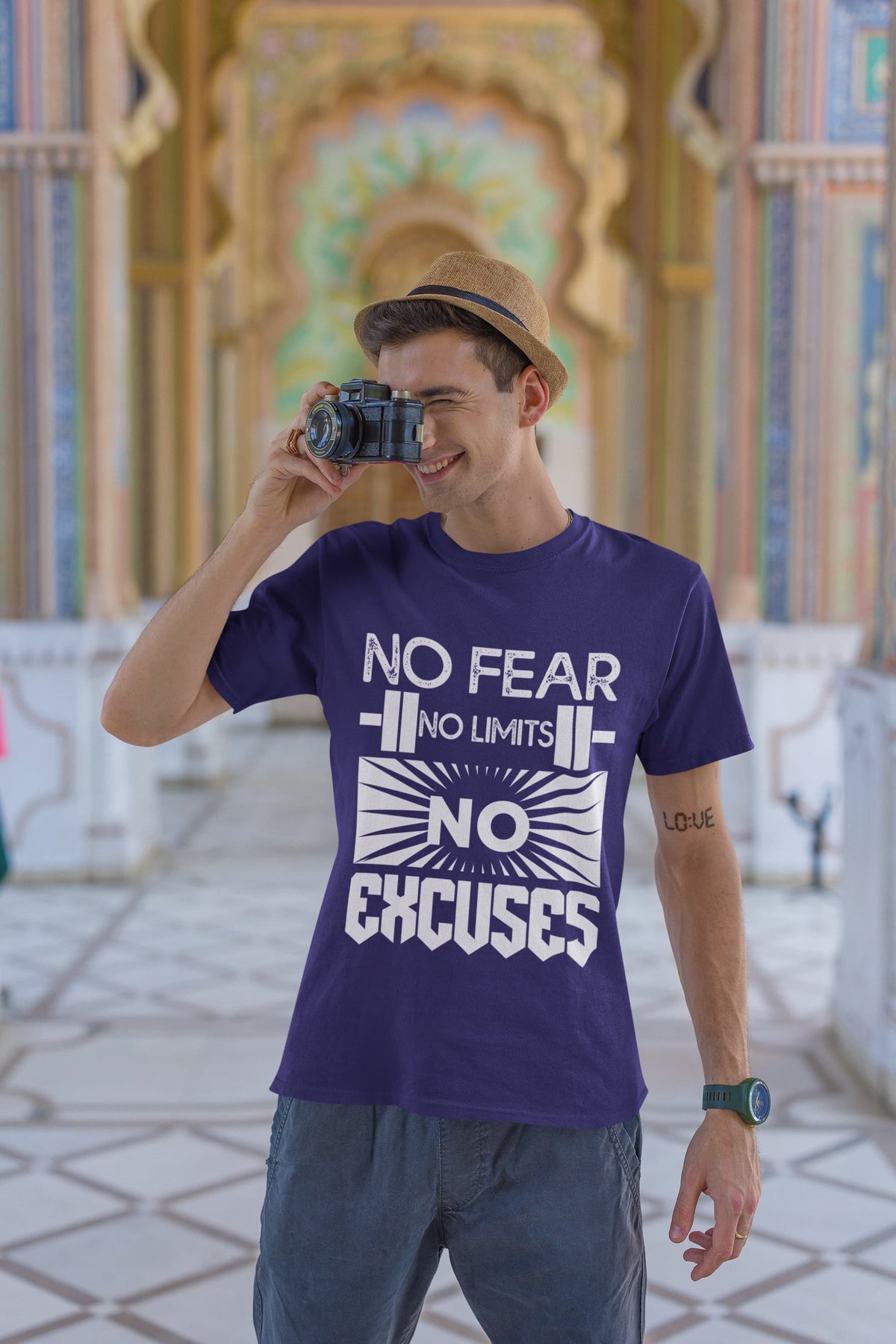 Karavirs® Crusader Purple graphic tee for men India