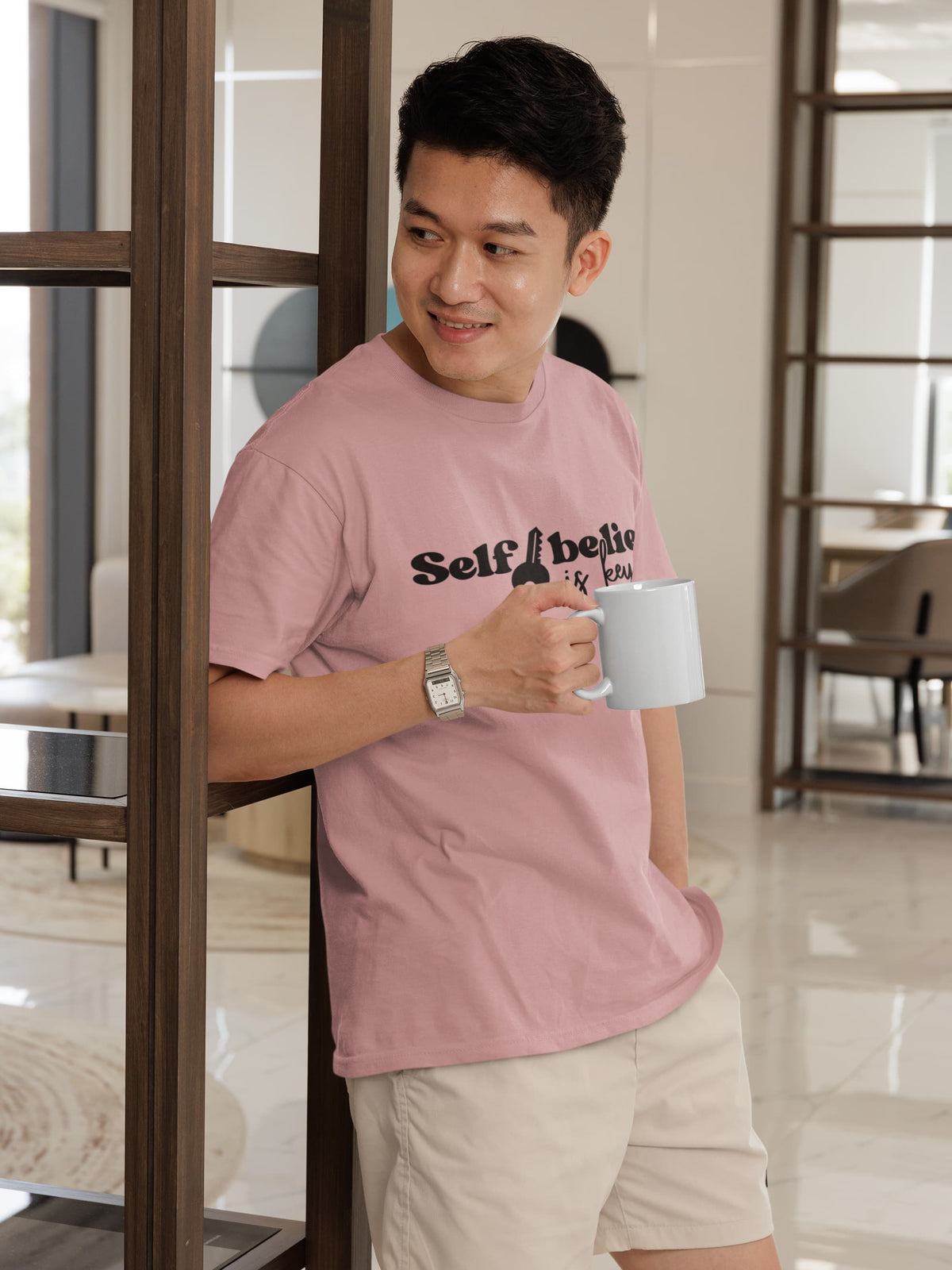Karavirs® Elm Pastel Dusty graphic tee for men India