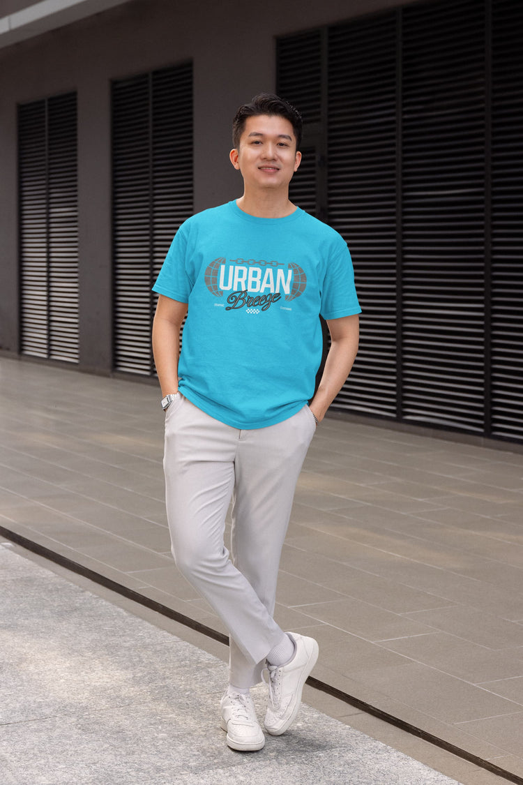 MENS SKY BLUE ROUNDNECK T-SHIRT 