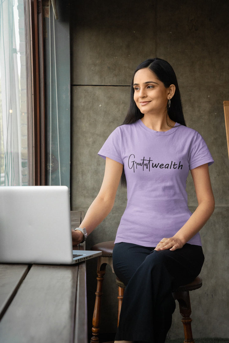 WOMENS IRIS LAVENDER ROUNDNECK T-SHIRT