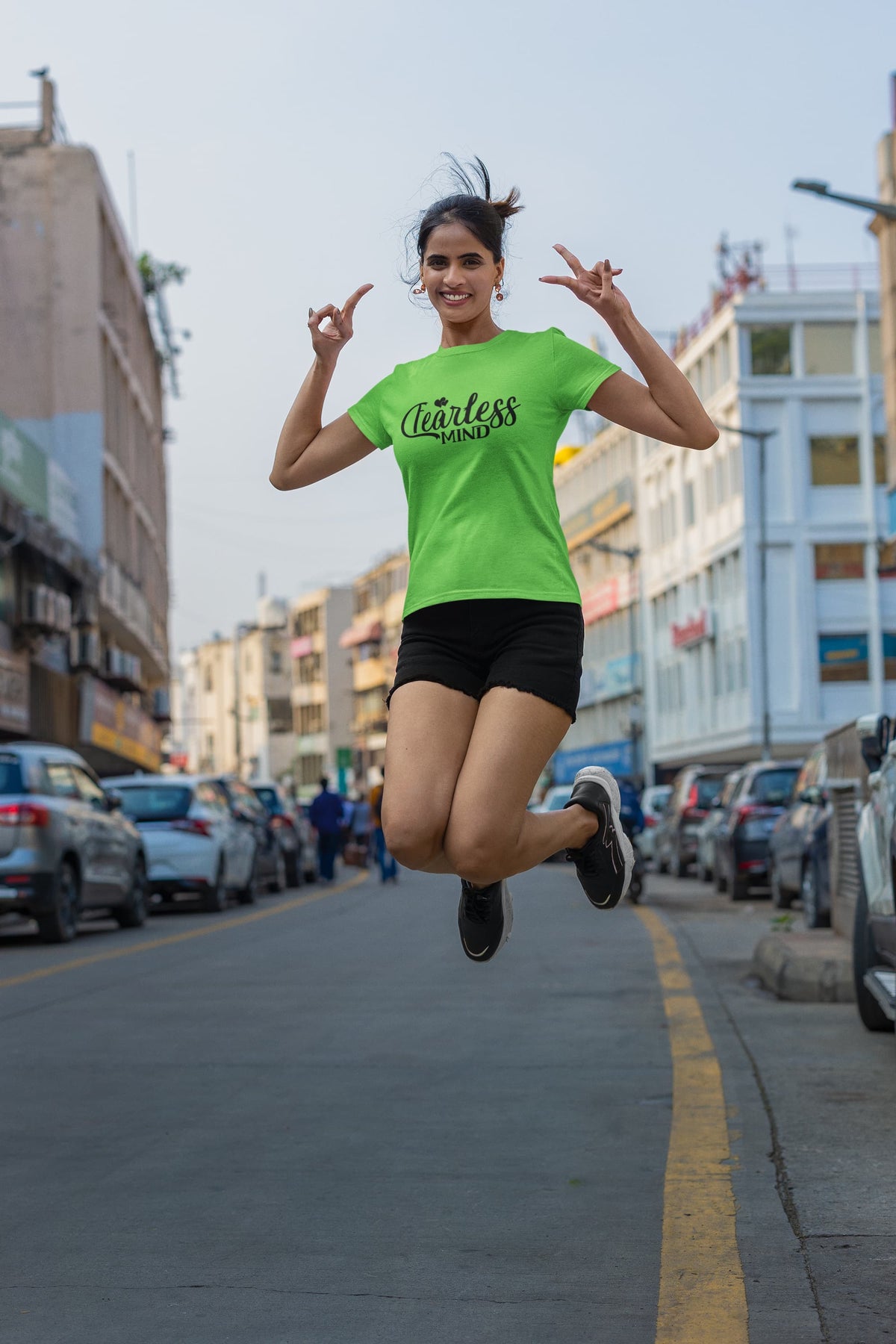 Karavirs® Polar Liril Green graphic tee for women India
