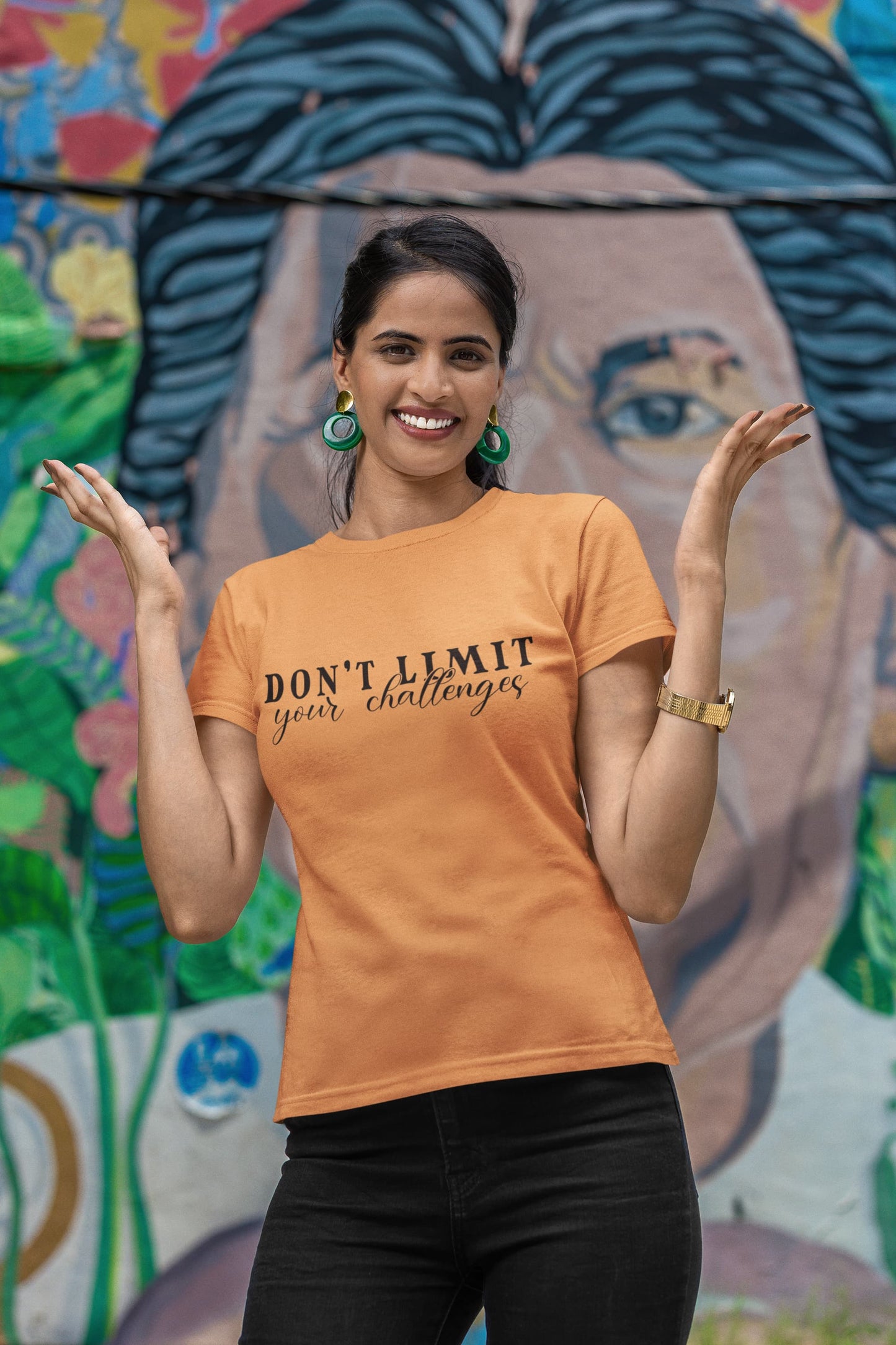WOMENS MUSTARD YELLOW ROUNDNECK T-SHIRT